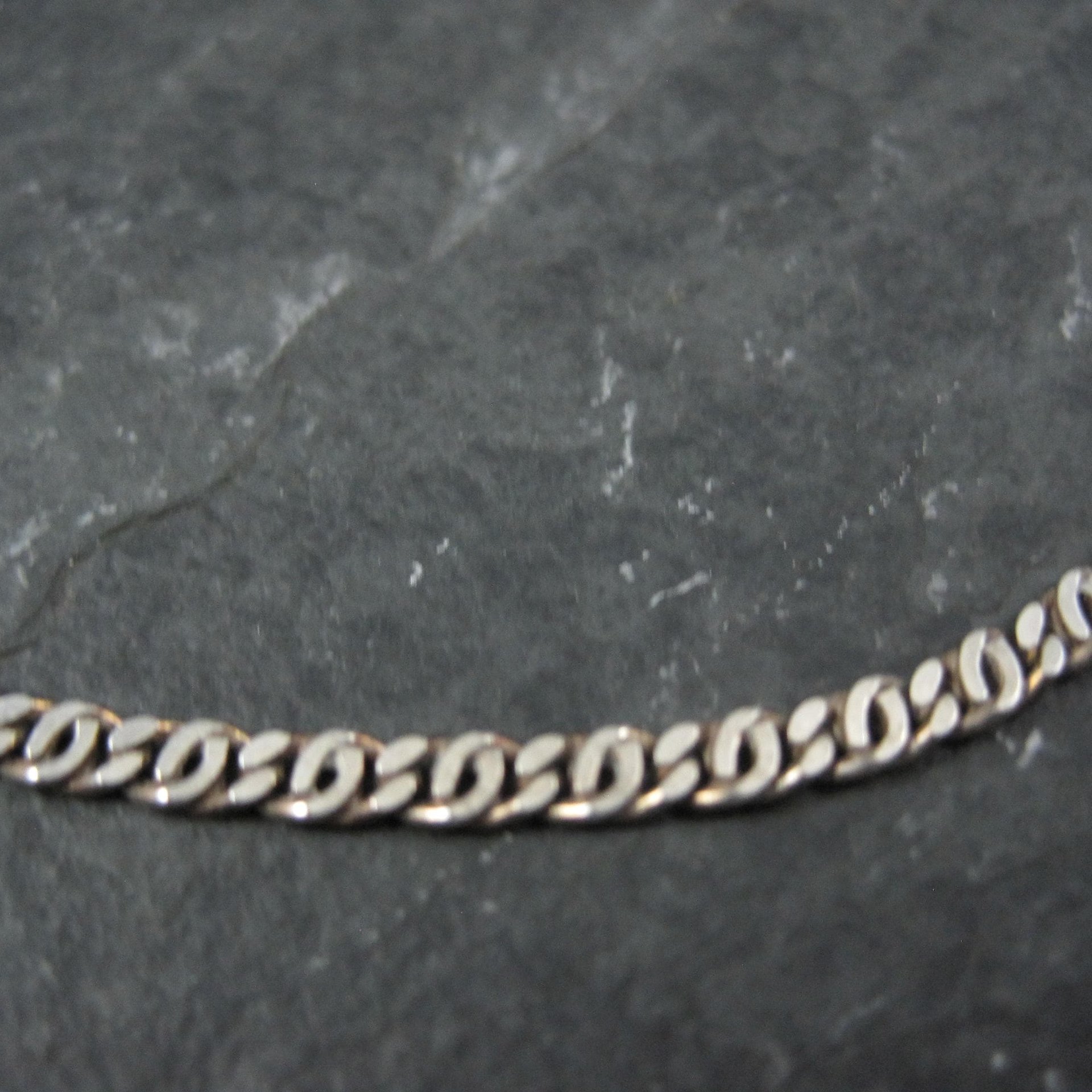 Dainty Sterling Chain Bracelet Italian Silver 7 Inches