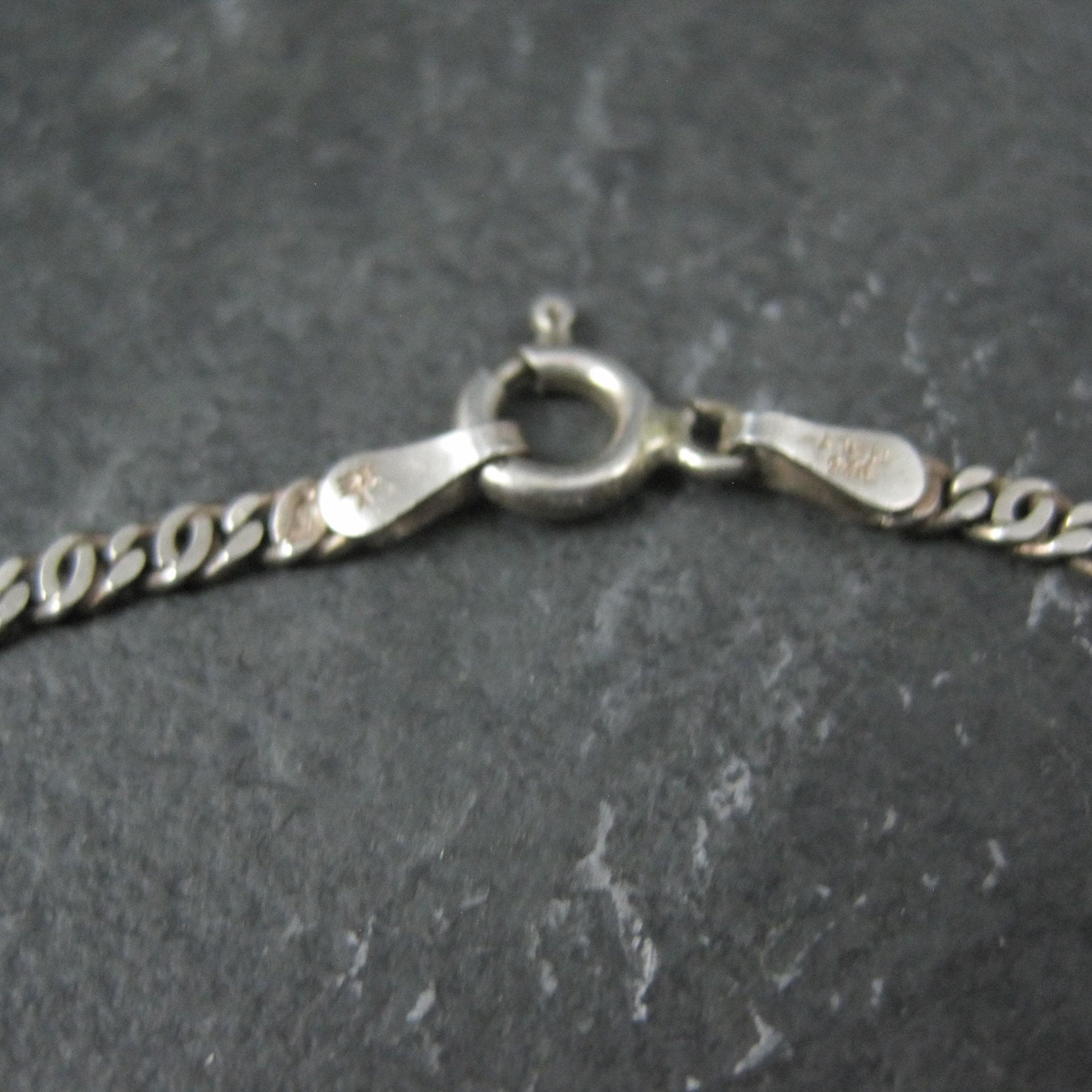 Dainty Sterling Chain Bracelet Italian Silver 7 Inches