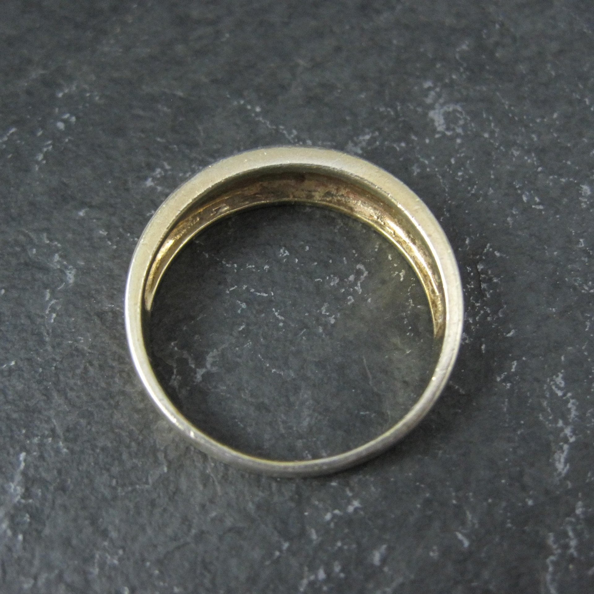 Mens Vermeil Sterling Sapphire Ring Size 13