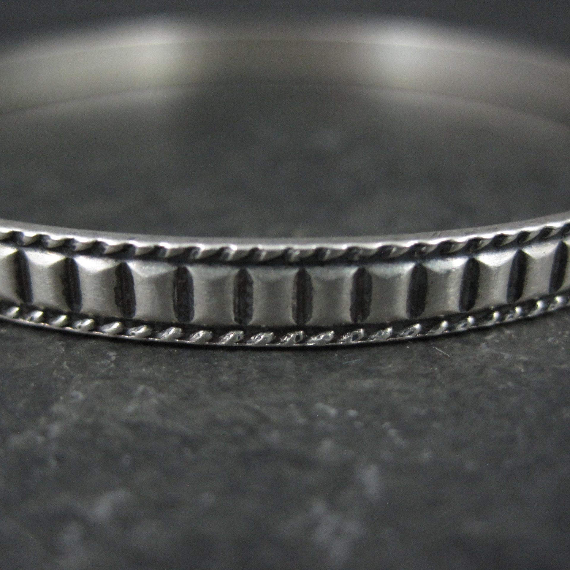 Vintage Sterling Silver Bangle Bracelet by Danecraft 7.25"