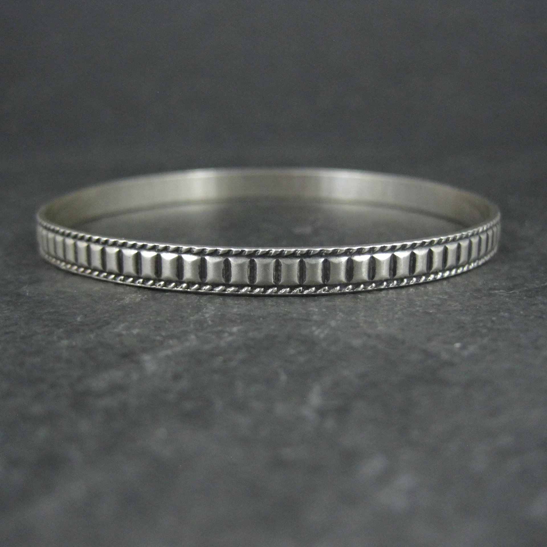 Vintage Sterling Silver Bangle Bracelet by Danecraft 7.25"