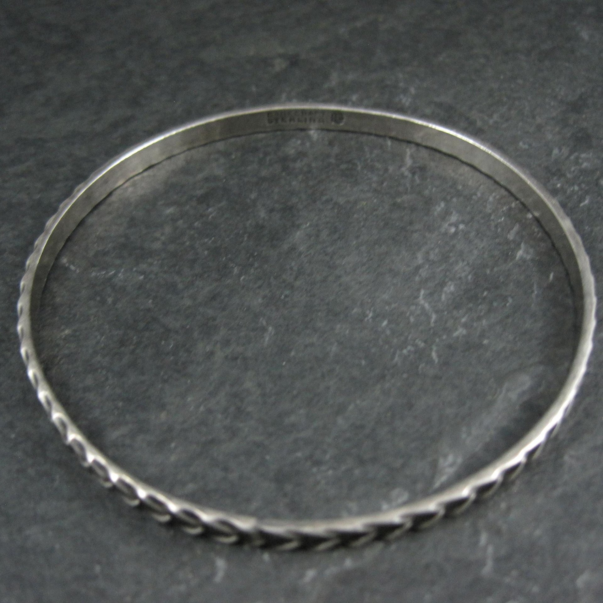 Vintage Sterling Silver Bangle Bracelet by Danecraft 7.5"