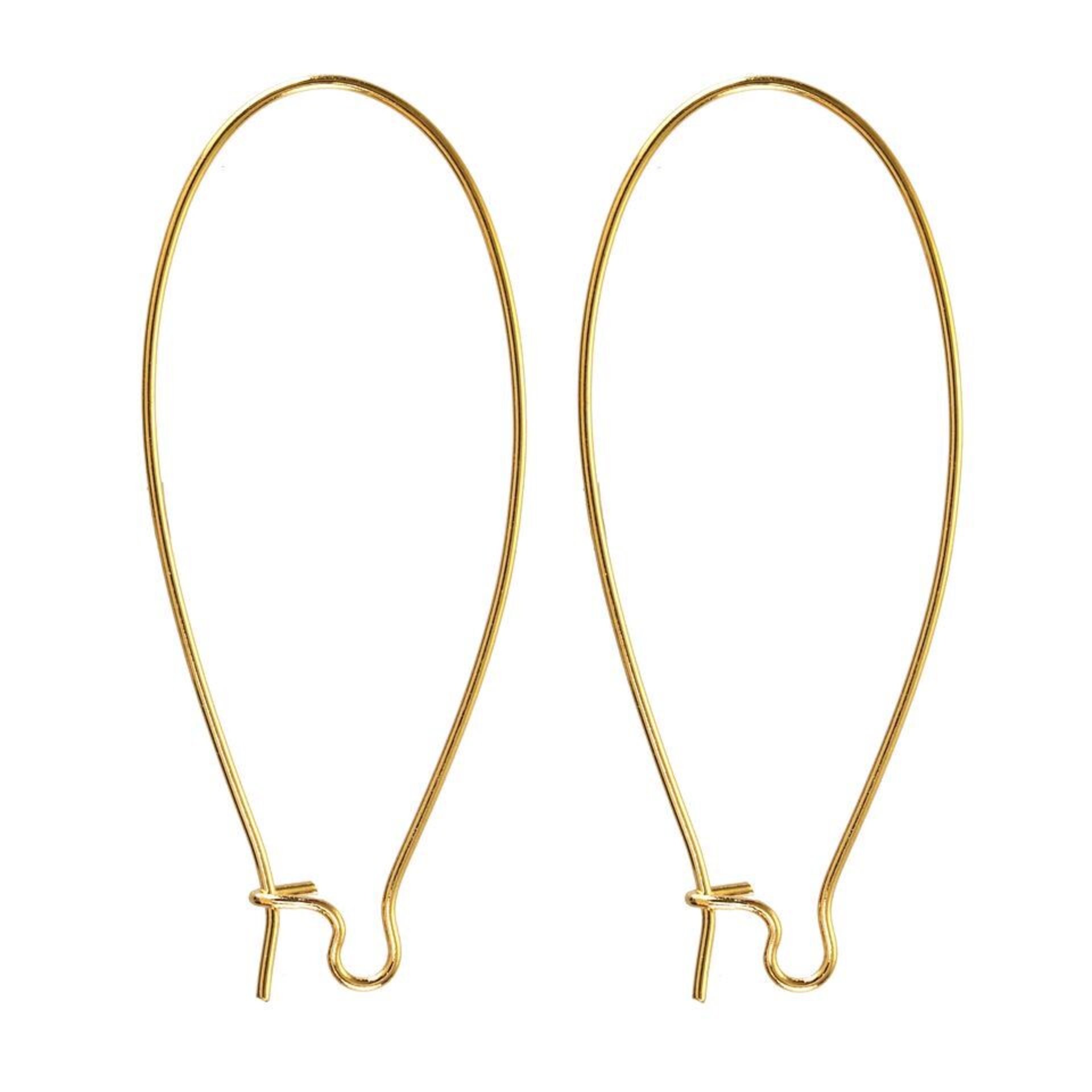 100pc Gold Fish Hook and Kidney Earwires DIY Earrings Cousin Jewelry Basics