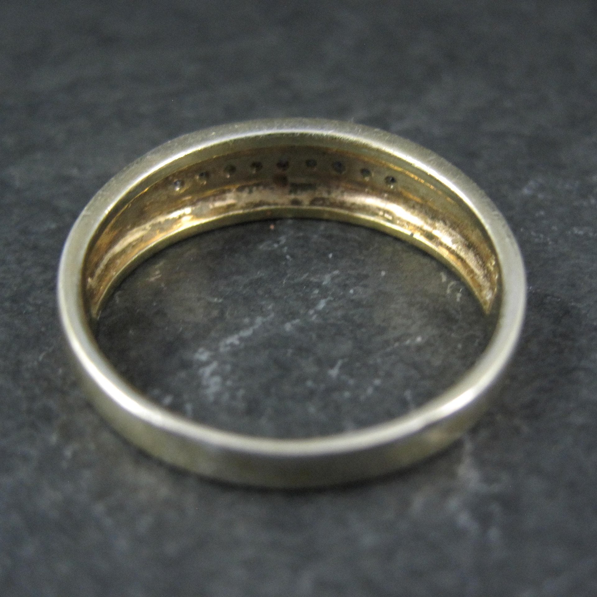 Mens Vermeil Sterling Sapphire Ring Size 13