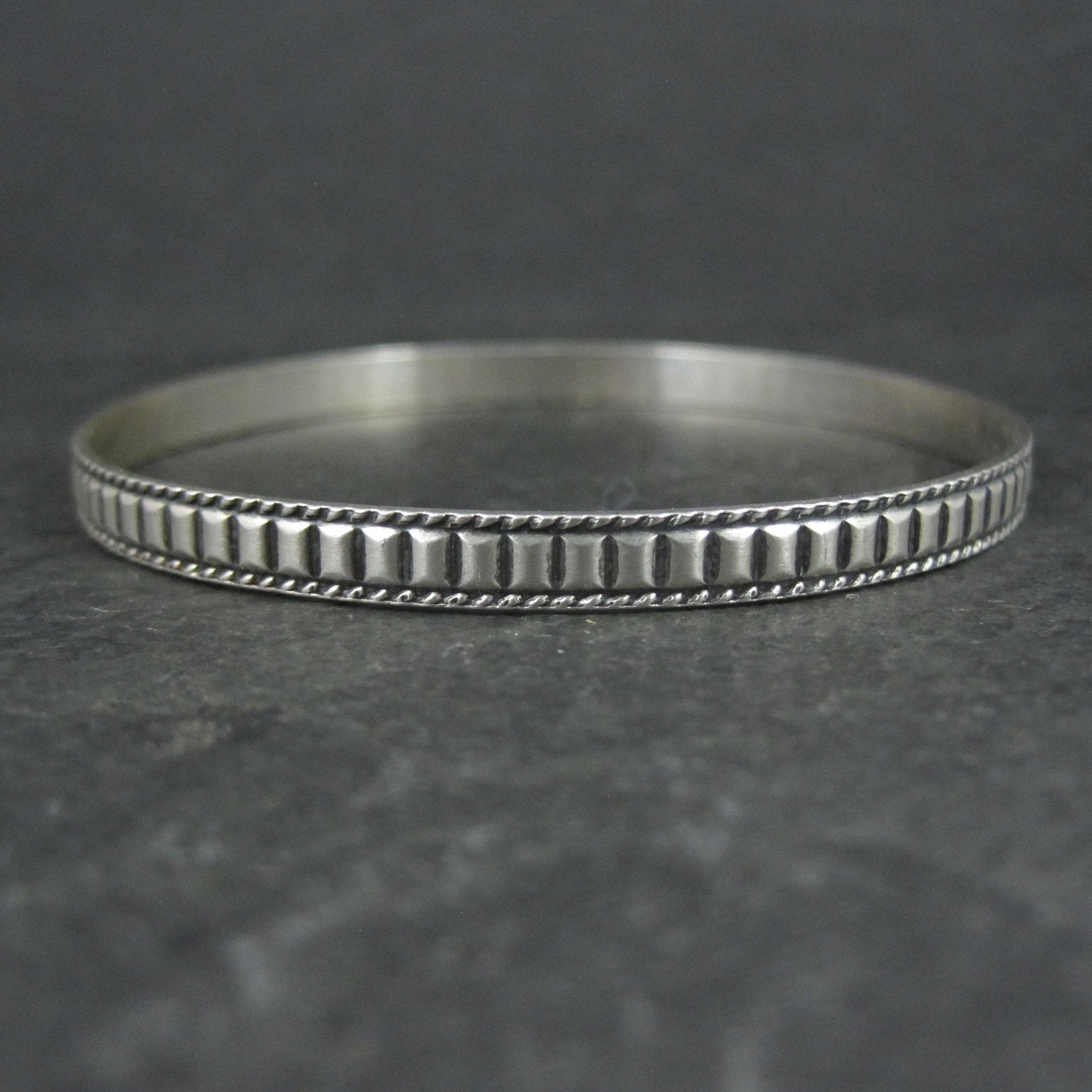 Vintage Sterling Silver Bangle Bracelet by Danecraft 7.25"