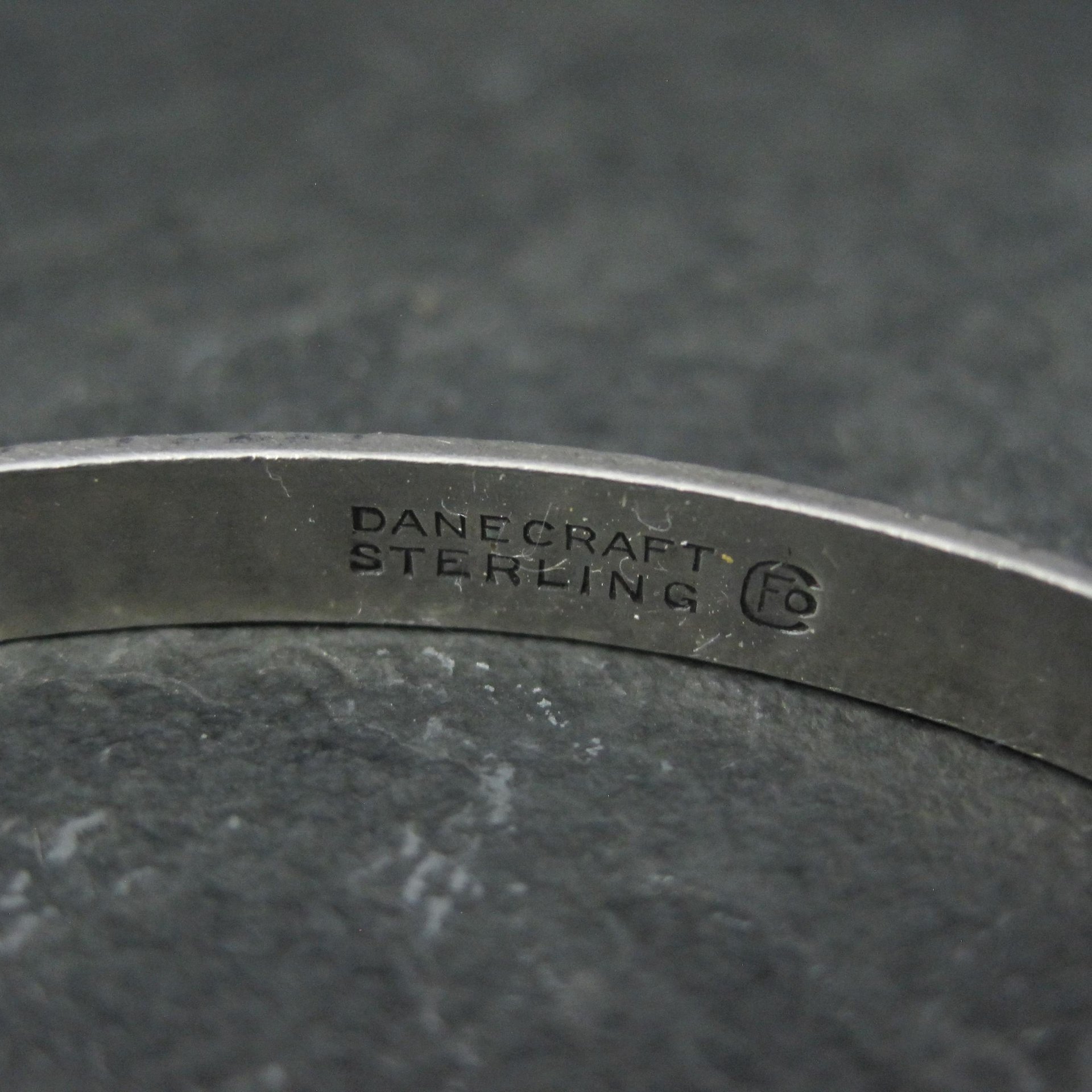 Vintage Sterling Silver Bangle Bracelet by Danecraft 7.25"