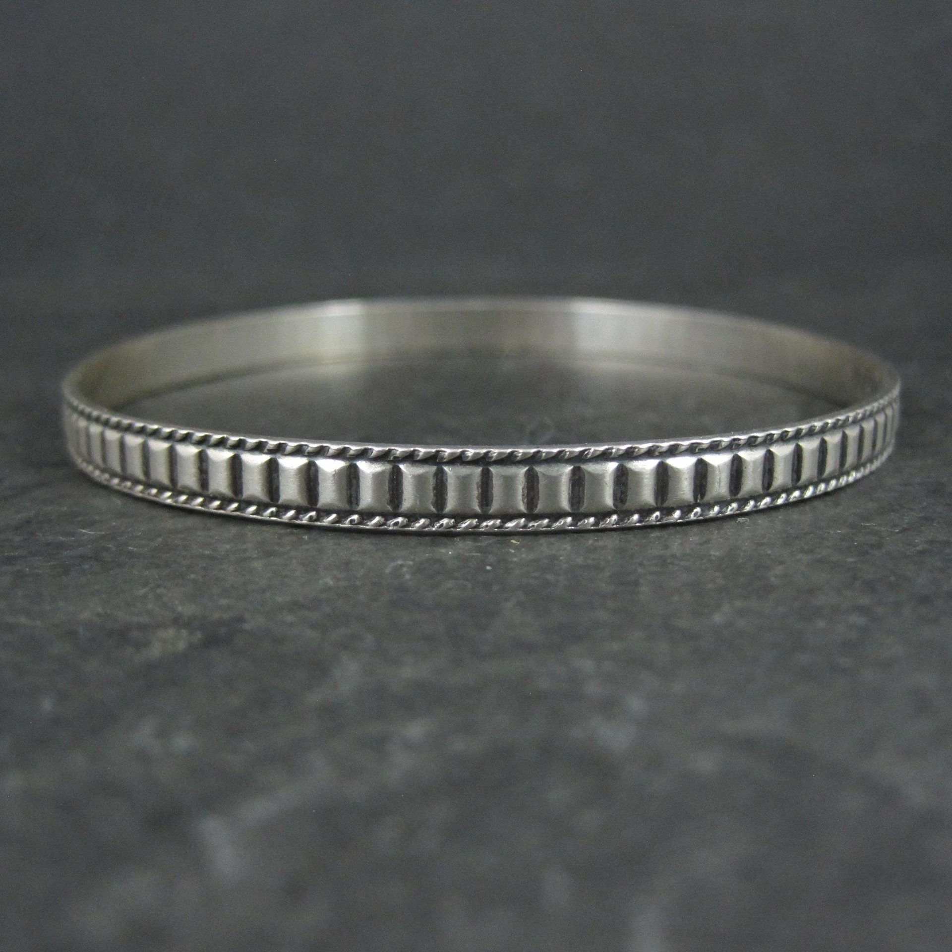 Vintage Sterling Silver Bangle Bracelet by Danecraft 7.25"