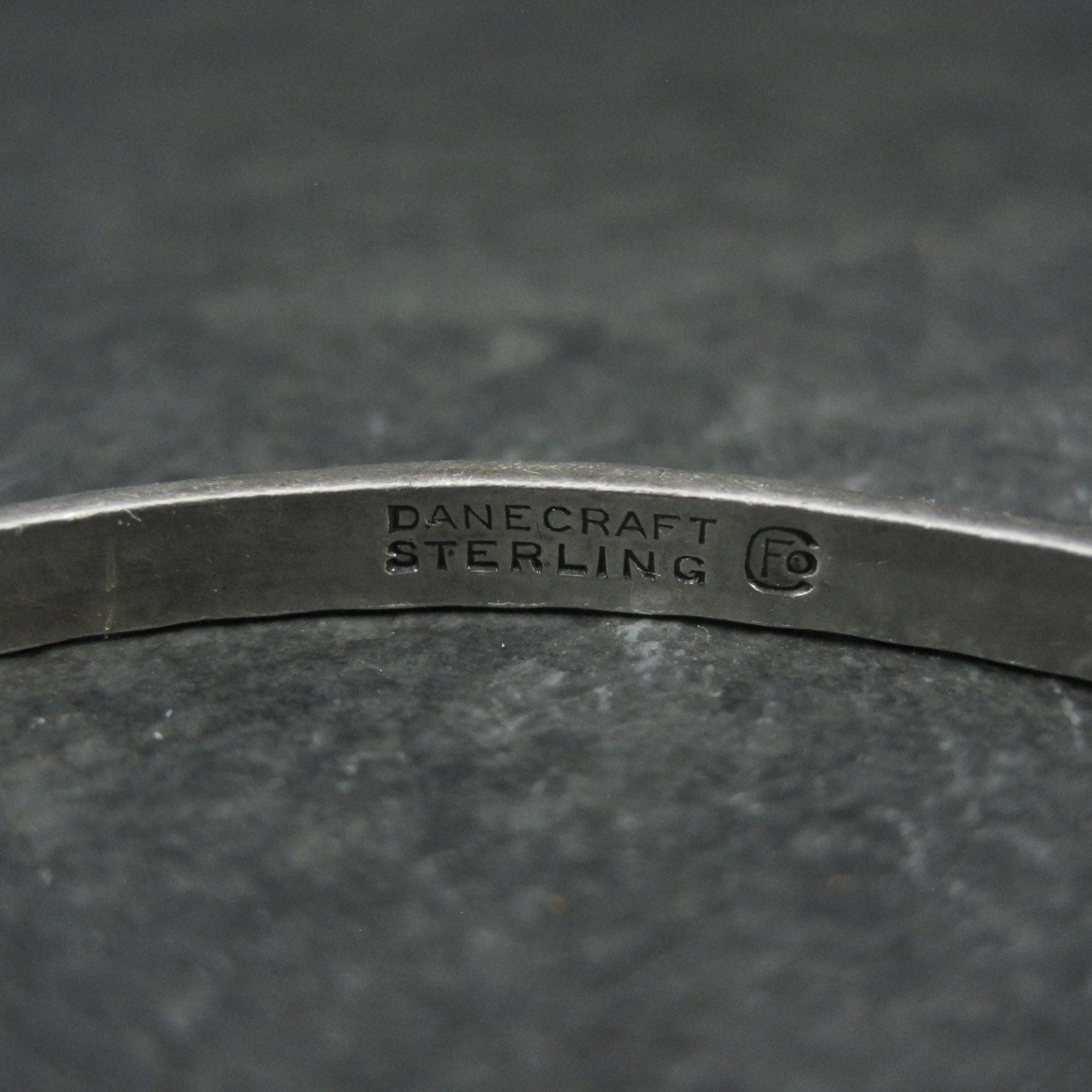 Vintage Sterling Silver Bangle Bracelet by Danecraft 7.5"