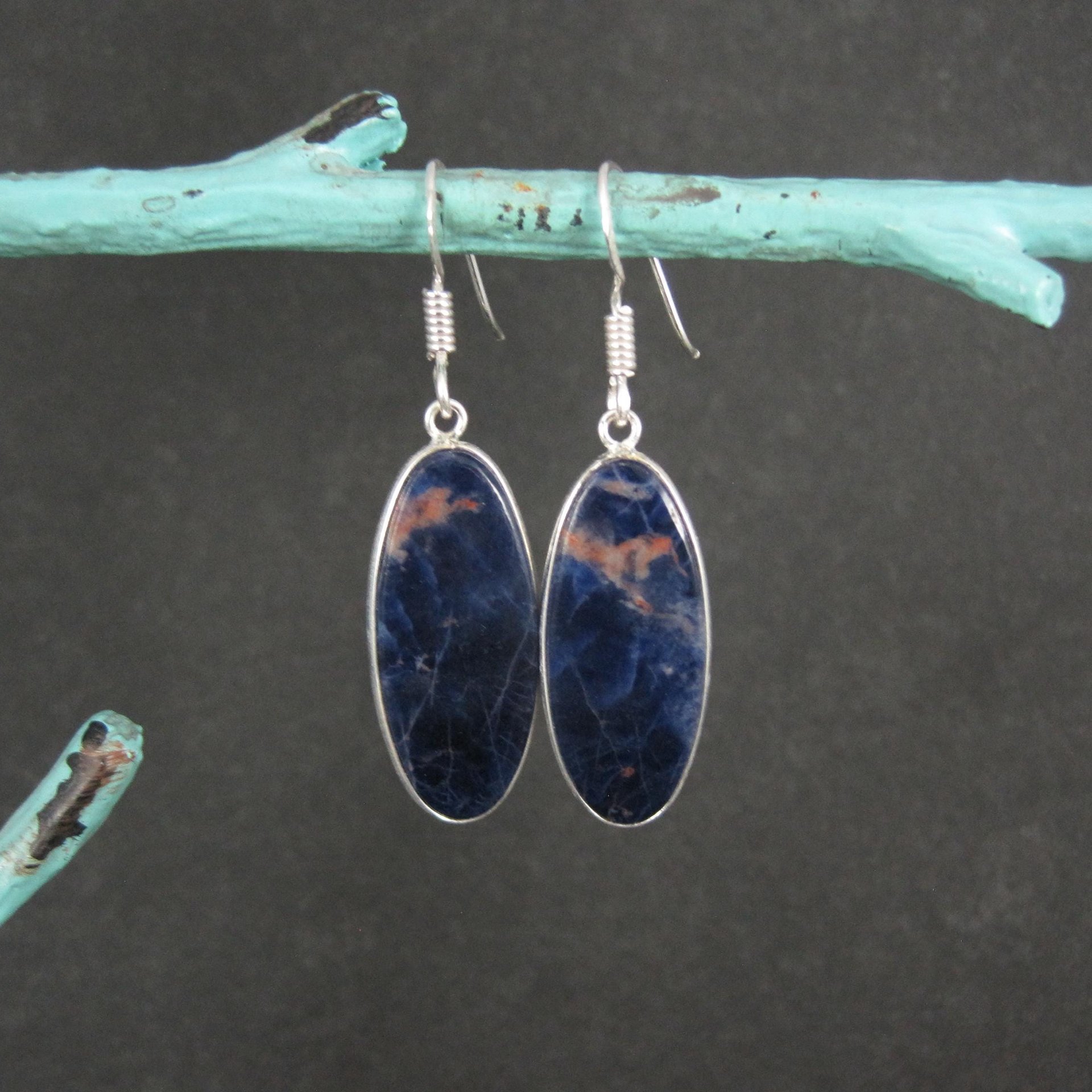 Simple Sterling Sodalite Earrings