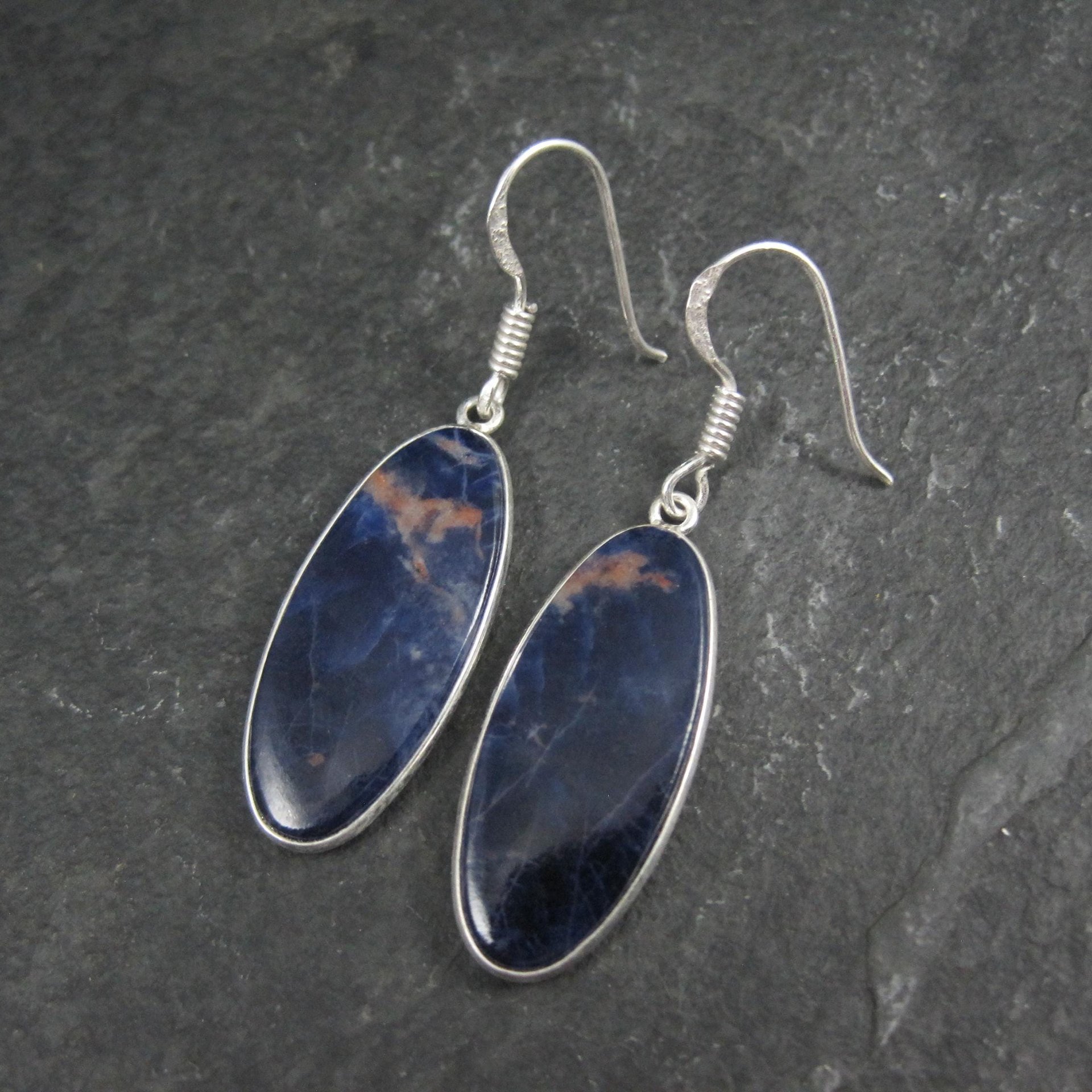 Simple Sterling Sodalite Earrings