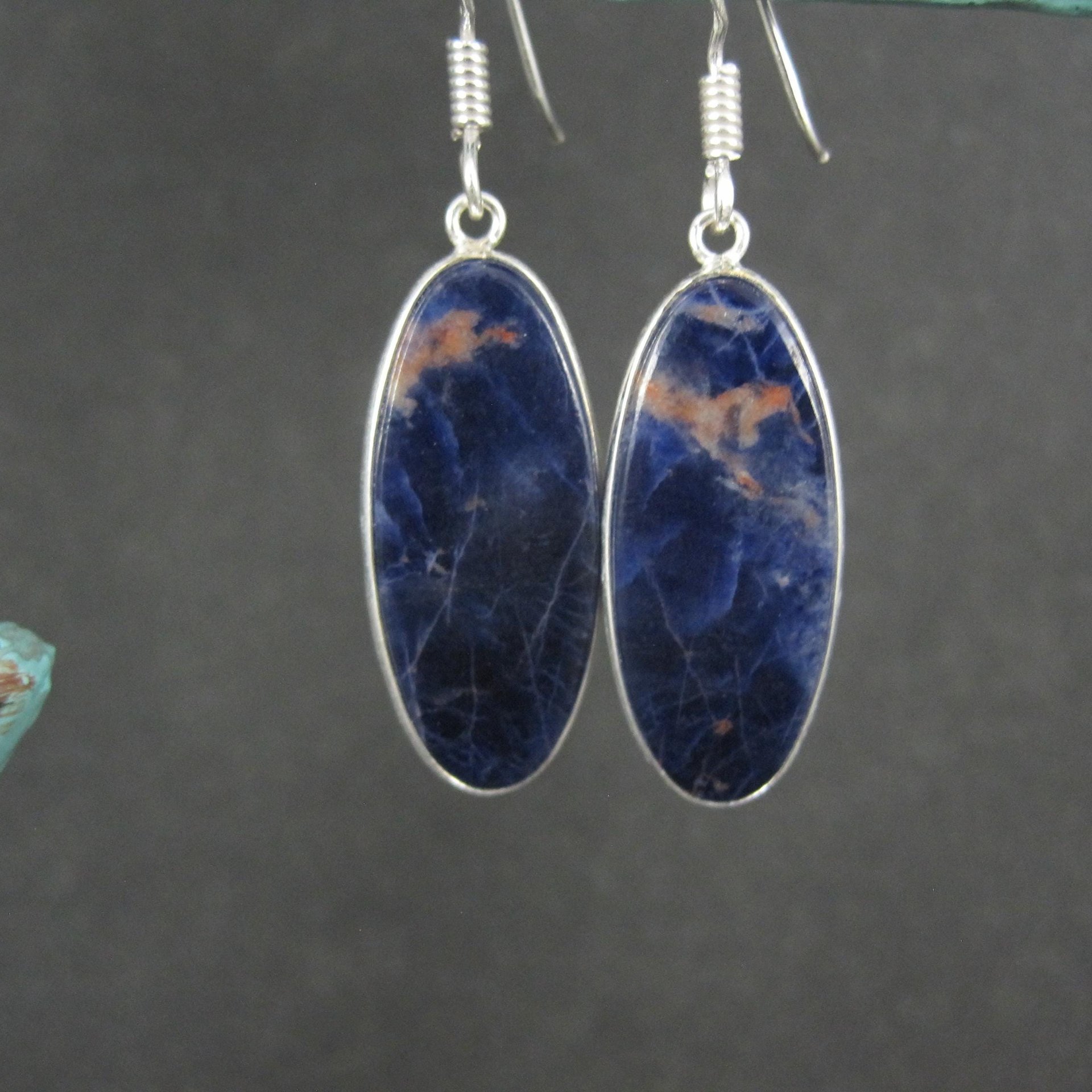 Simple Sterling Sodalite Earrings