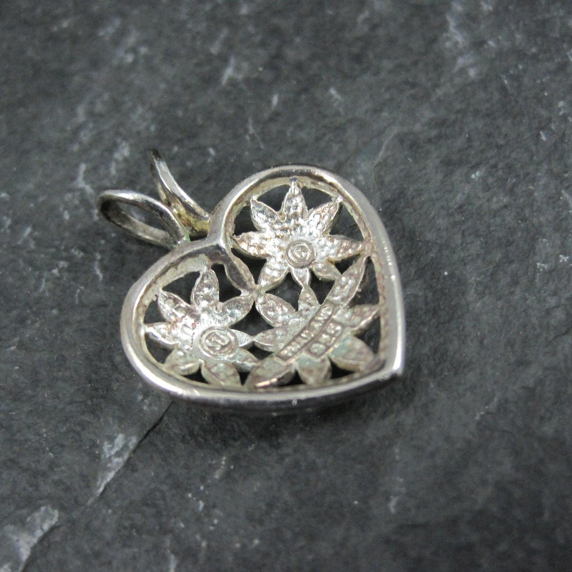 Filigree Sterling Silver Heart Pendant