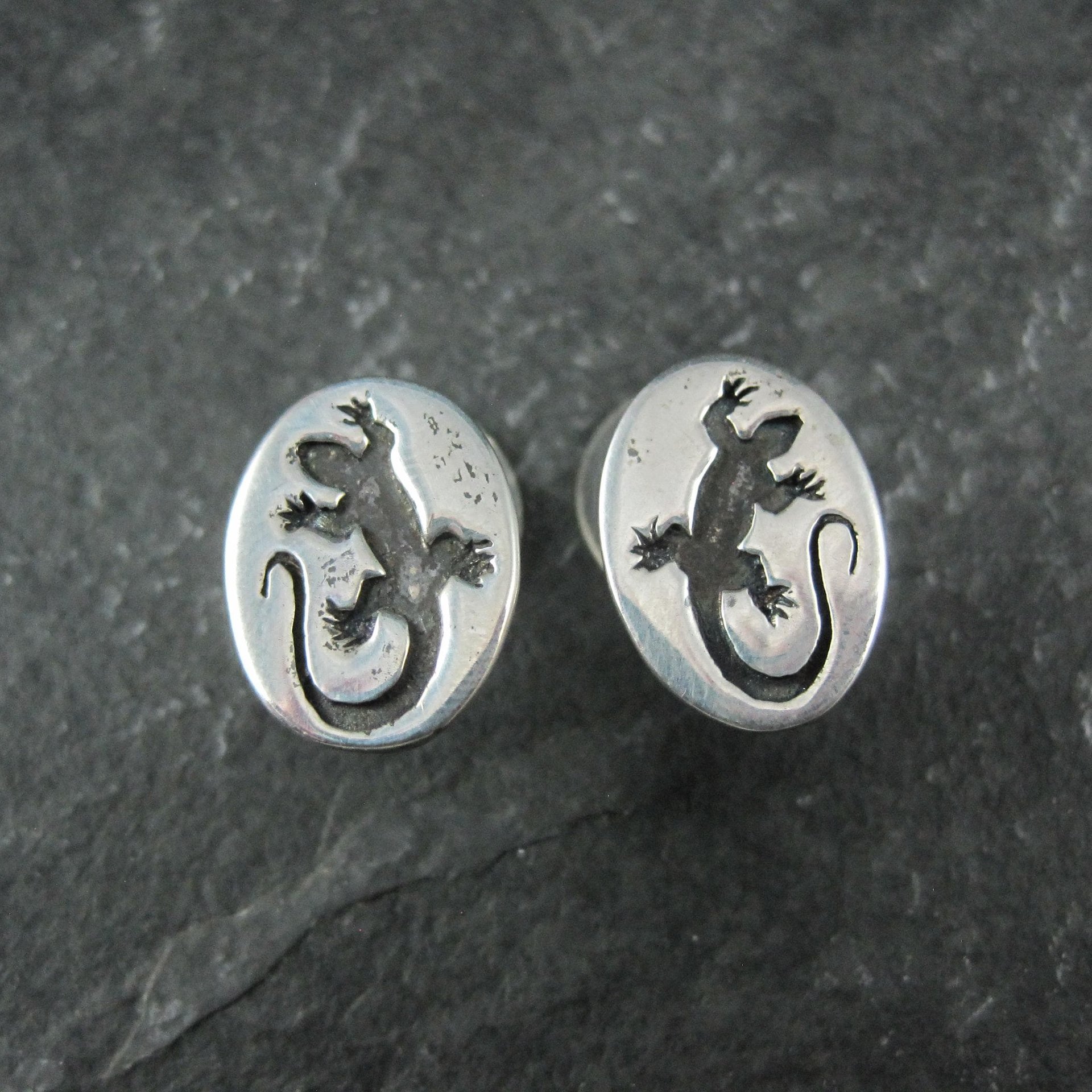 Sterling Silver Lizard Earrings