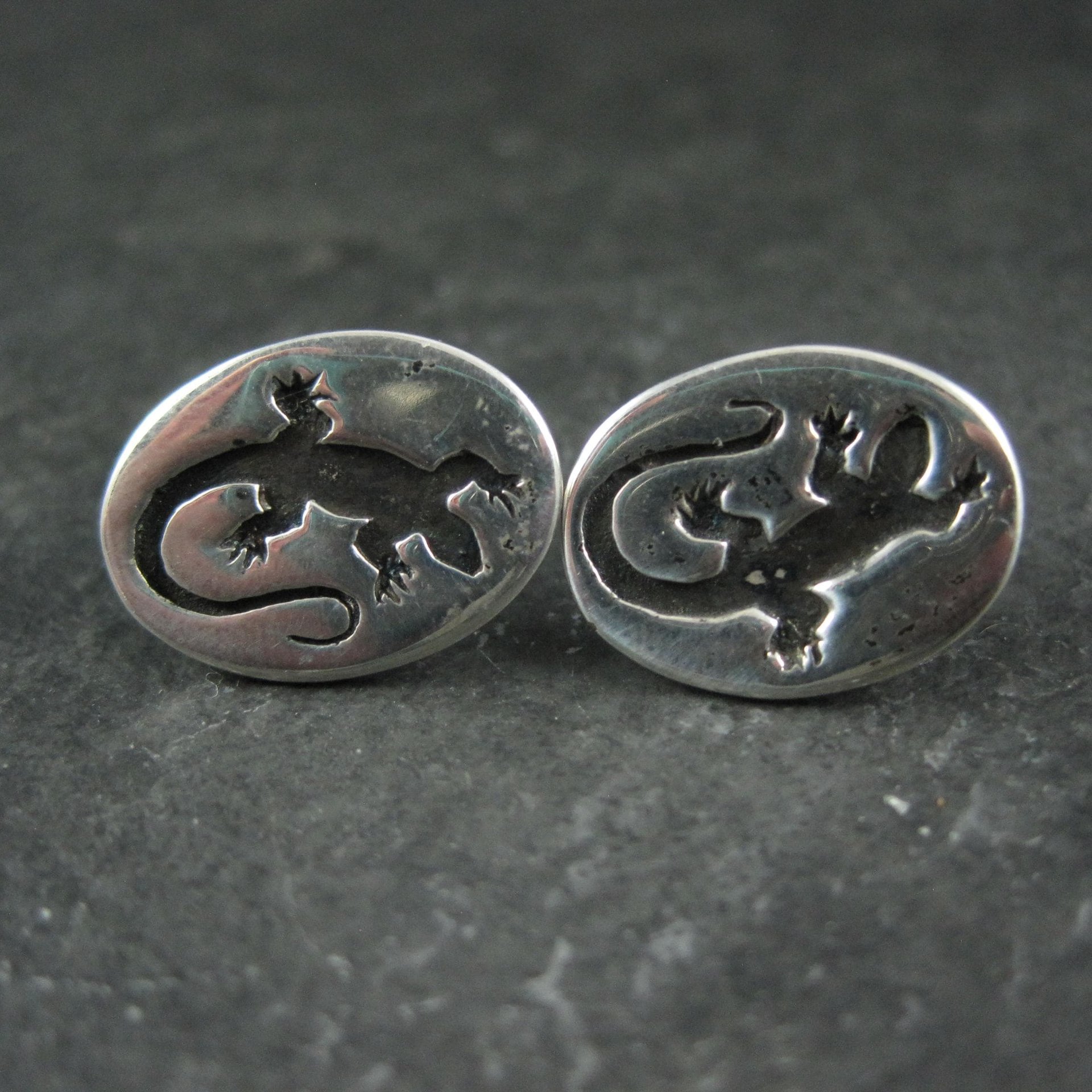 Sterling Silver Lizard Earrings