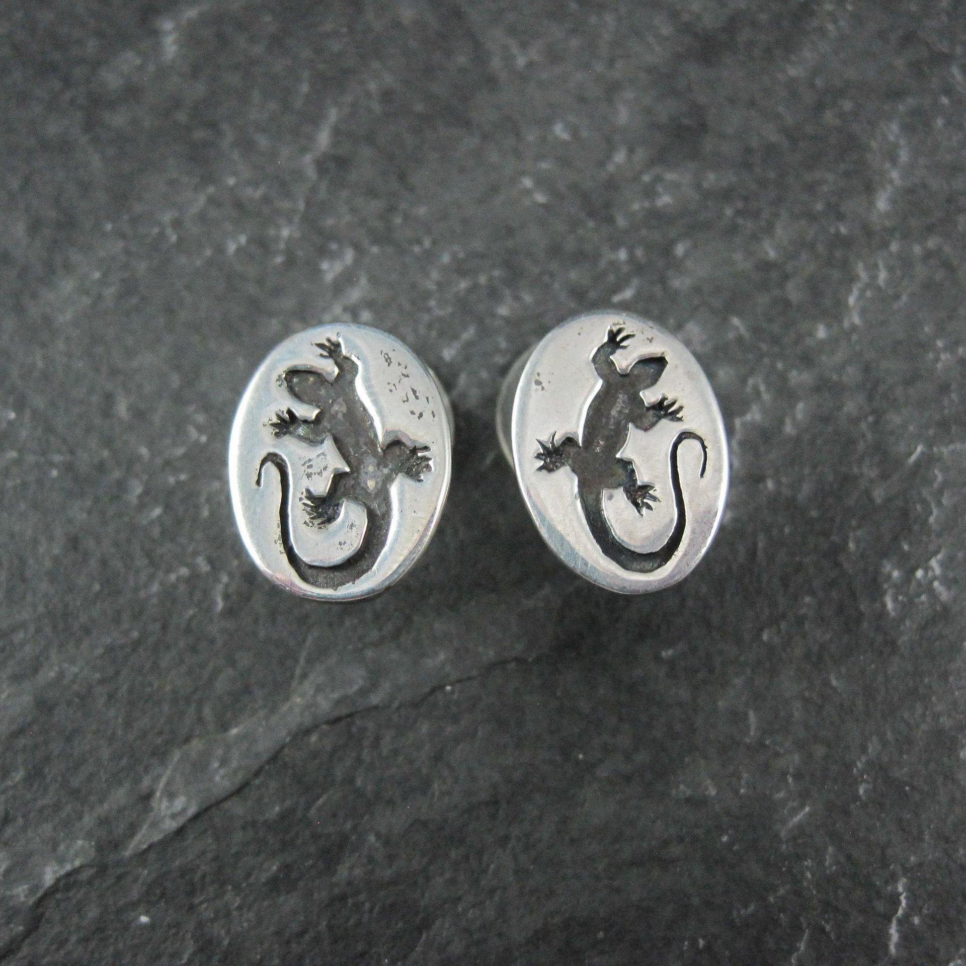 Sterling Silver Lizard Earrings