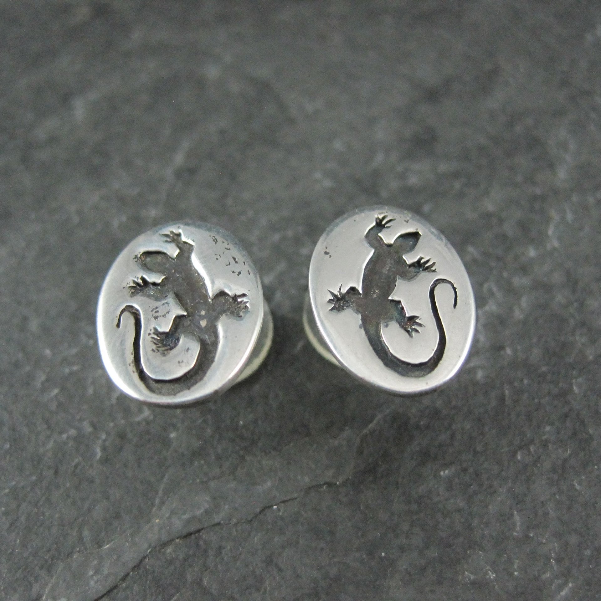 Sterling Silver Lizard Earrings