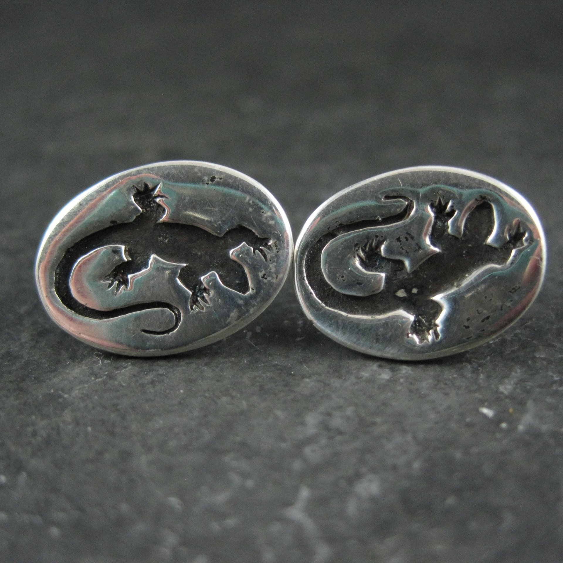 Sterling Silver Lizard Earrings