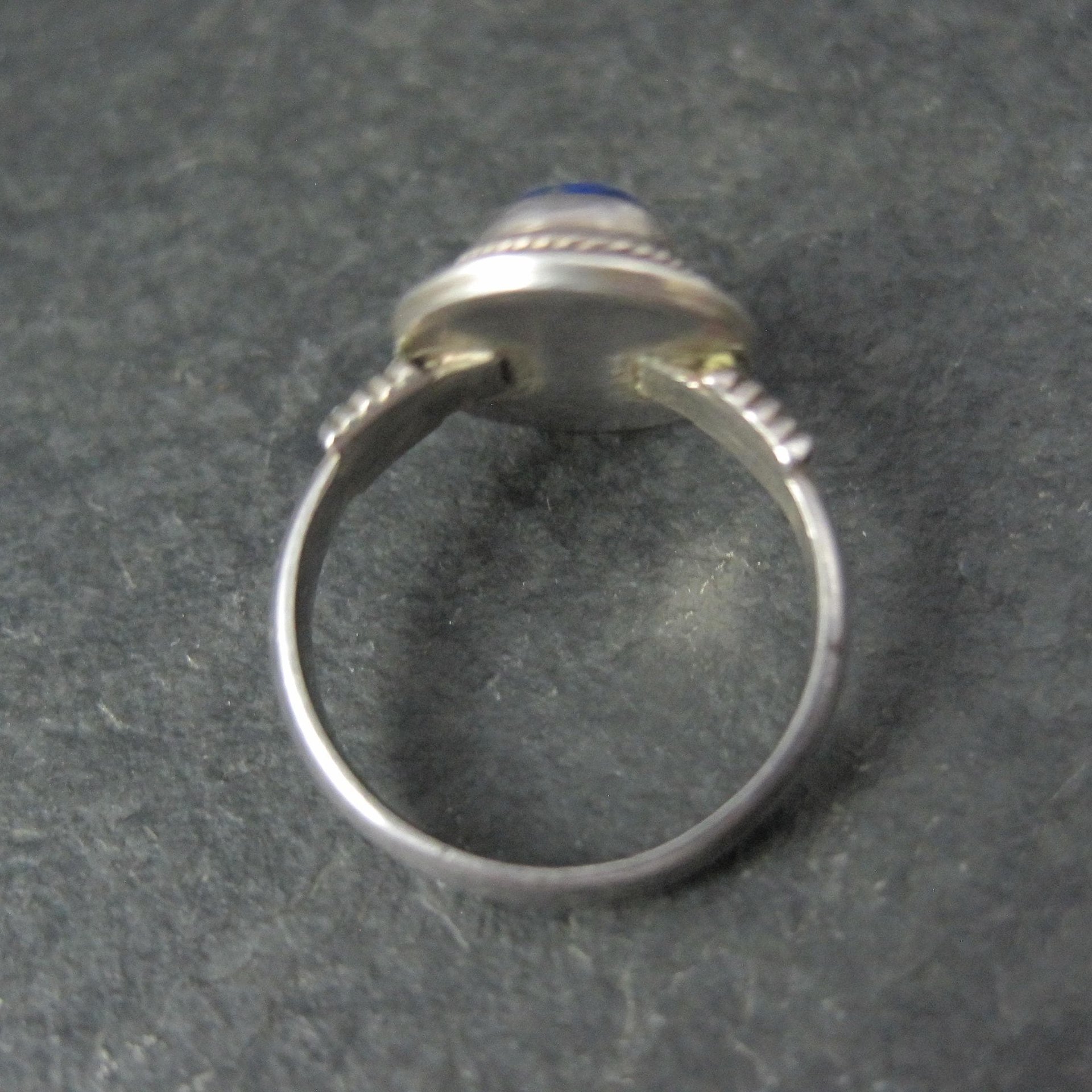 Sterling Silver Lapis Lazuli Ring Size 5 Vintage