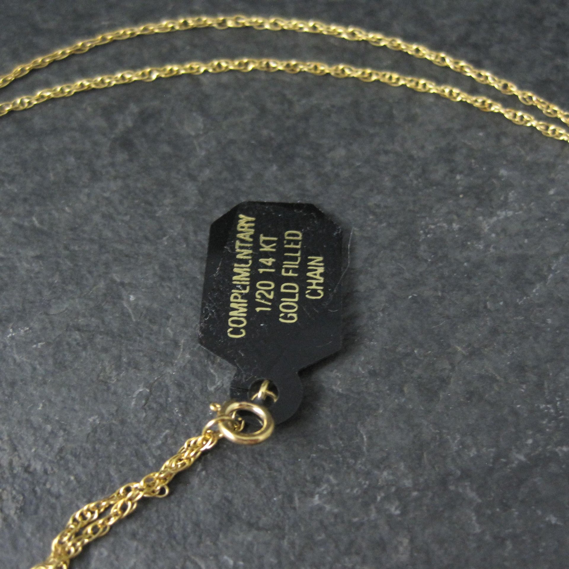 Vintage Black Hills Gold Hummingbird Locket Necklace Coleman Co NOS