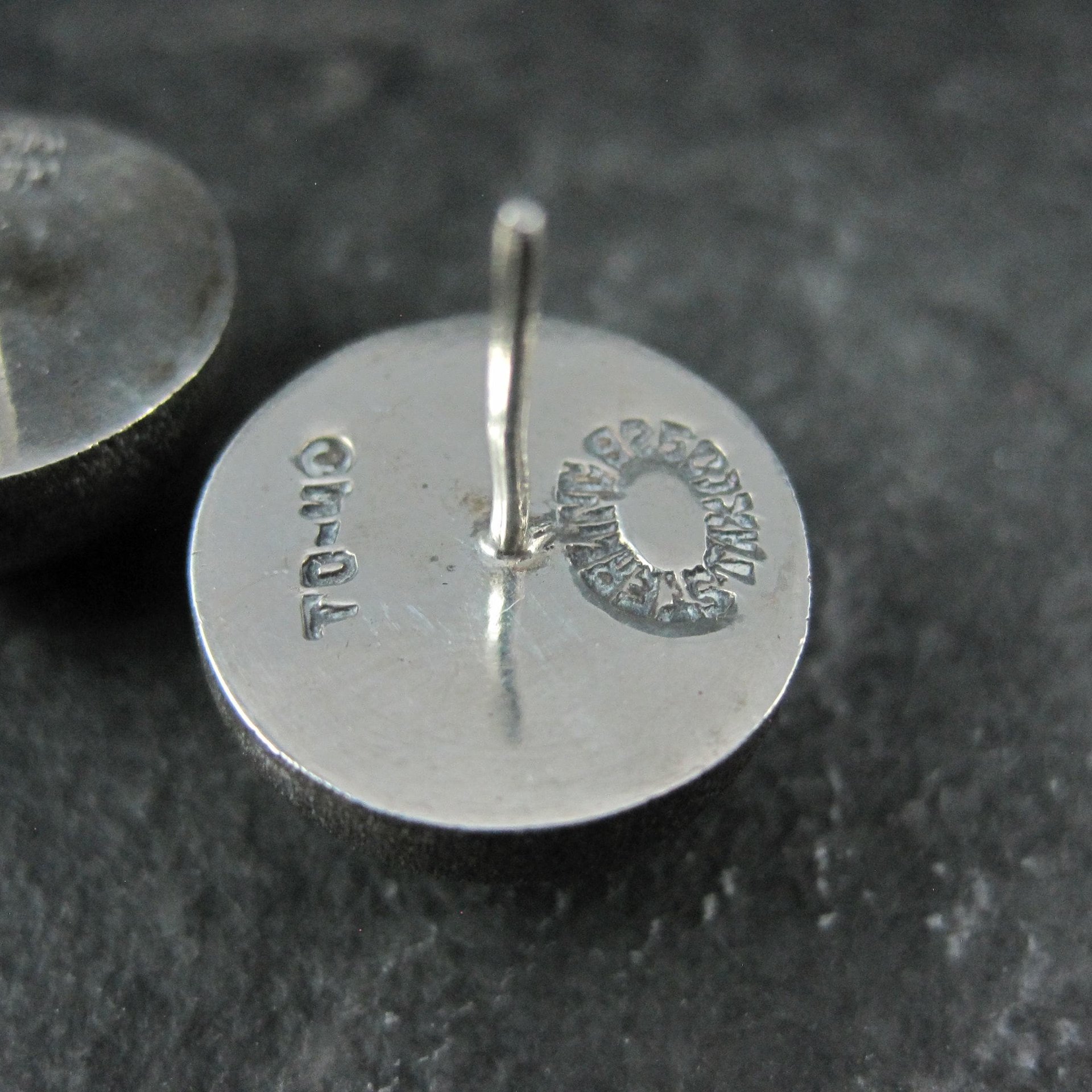 Large Sterling Silver Dome Earrings Alicia Mexican Silver