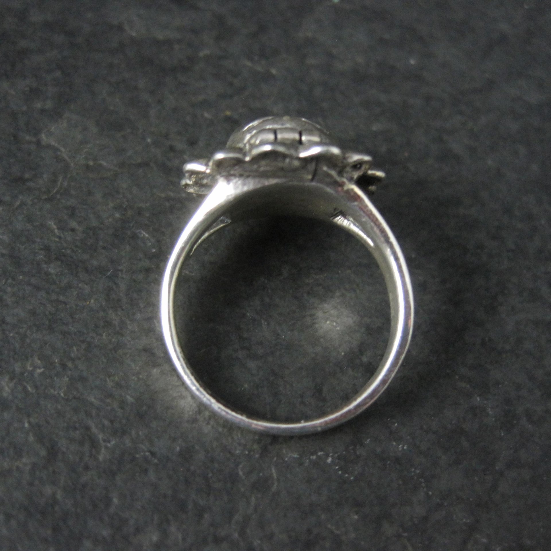 Vintage Sterling Sun Poison Ring Size 7