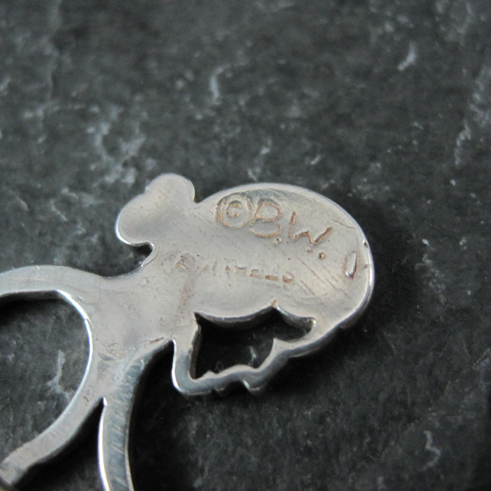 Navajo Mother and Child Brooch Sterling Silver