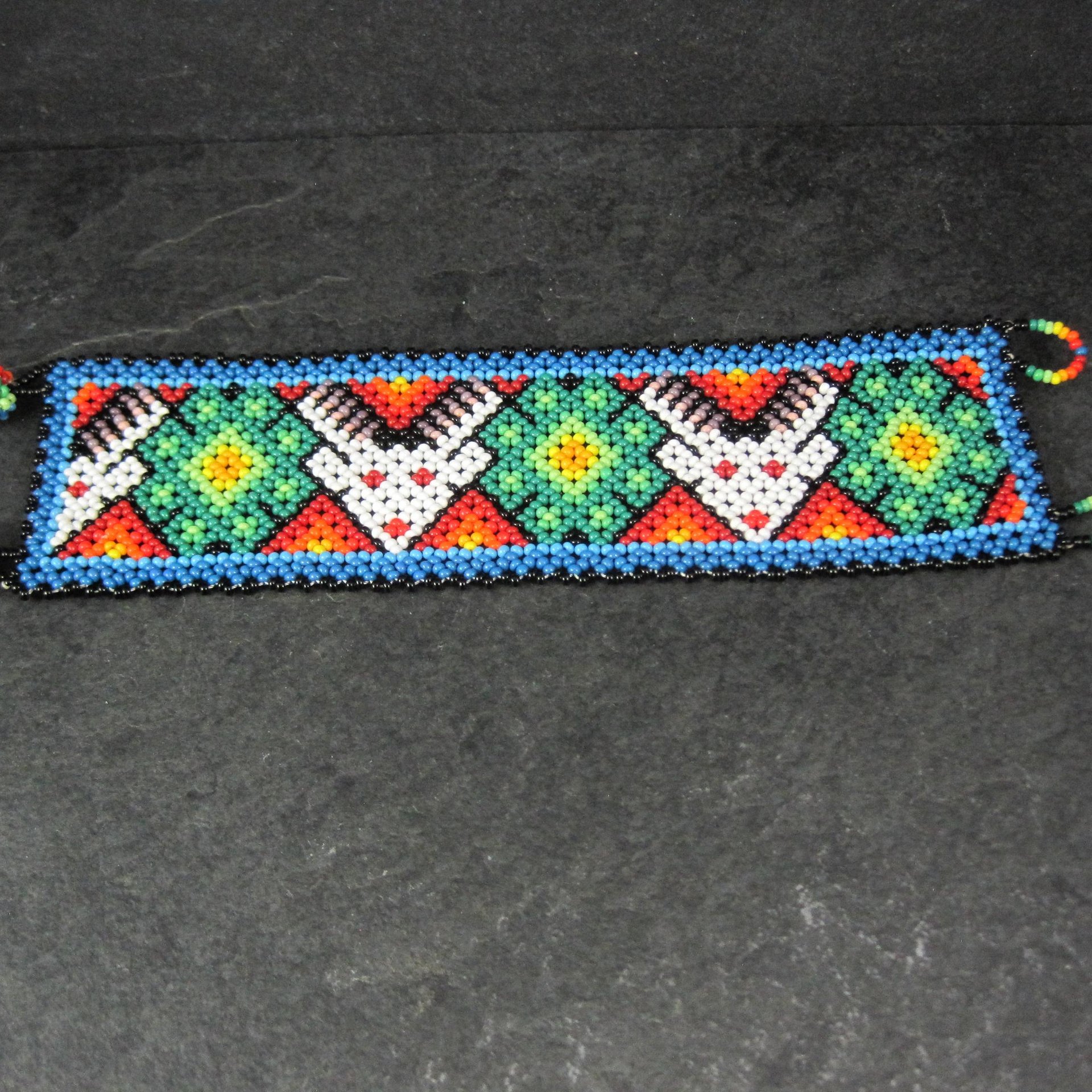Vintage Loom Beaded Deer Bracelet 7"