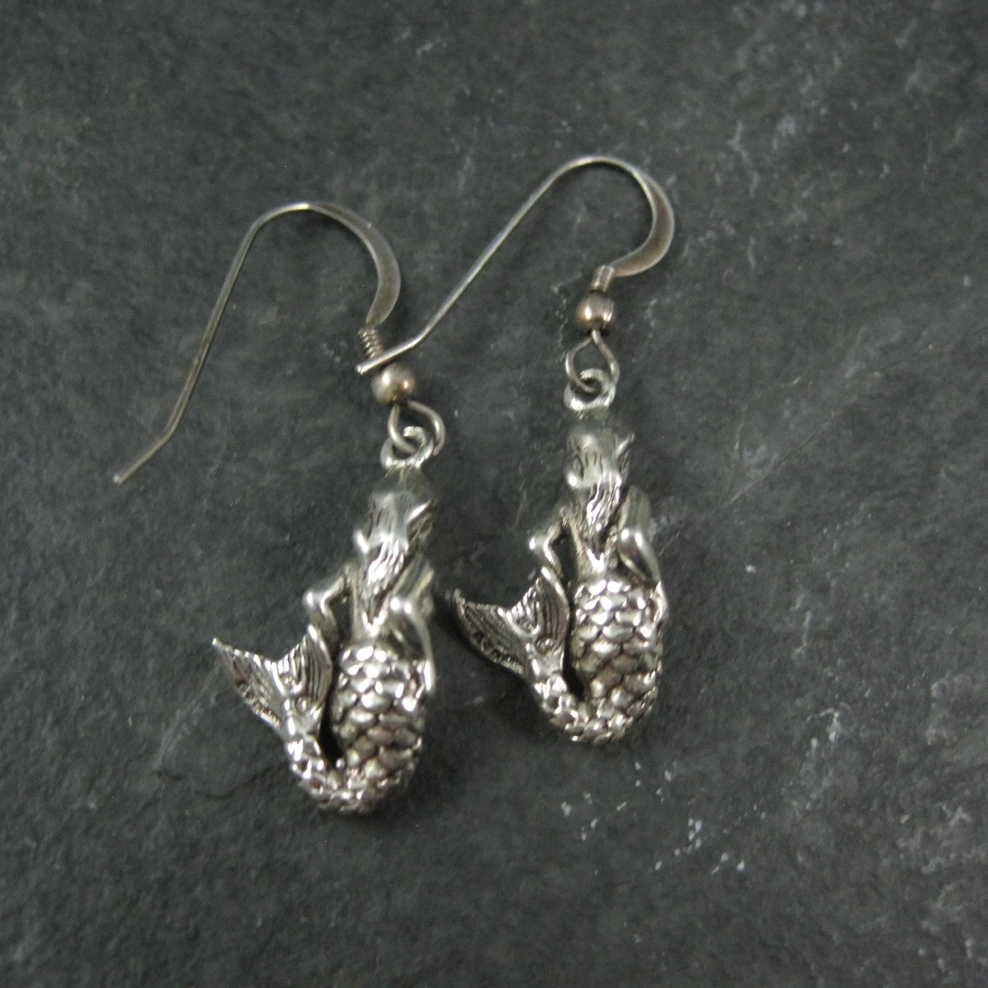 Vintage Sterling Mermaid Earrings