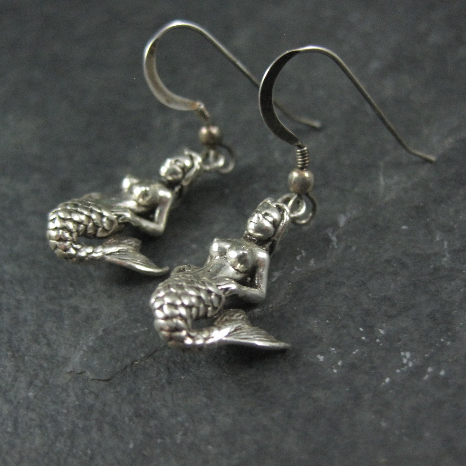Vintage Sterling Mermaid Earrings