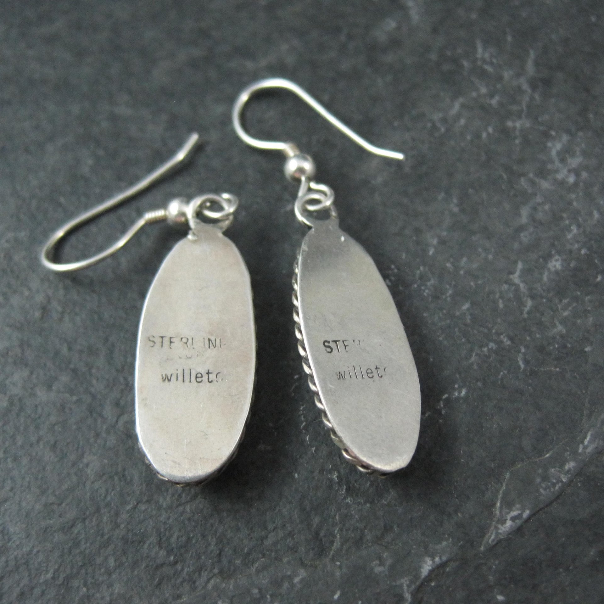 Vintage Turquoise Earrings Navajo Tom Willeto