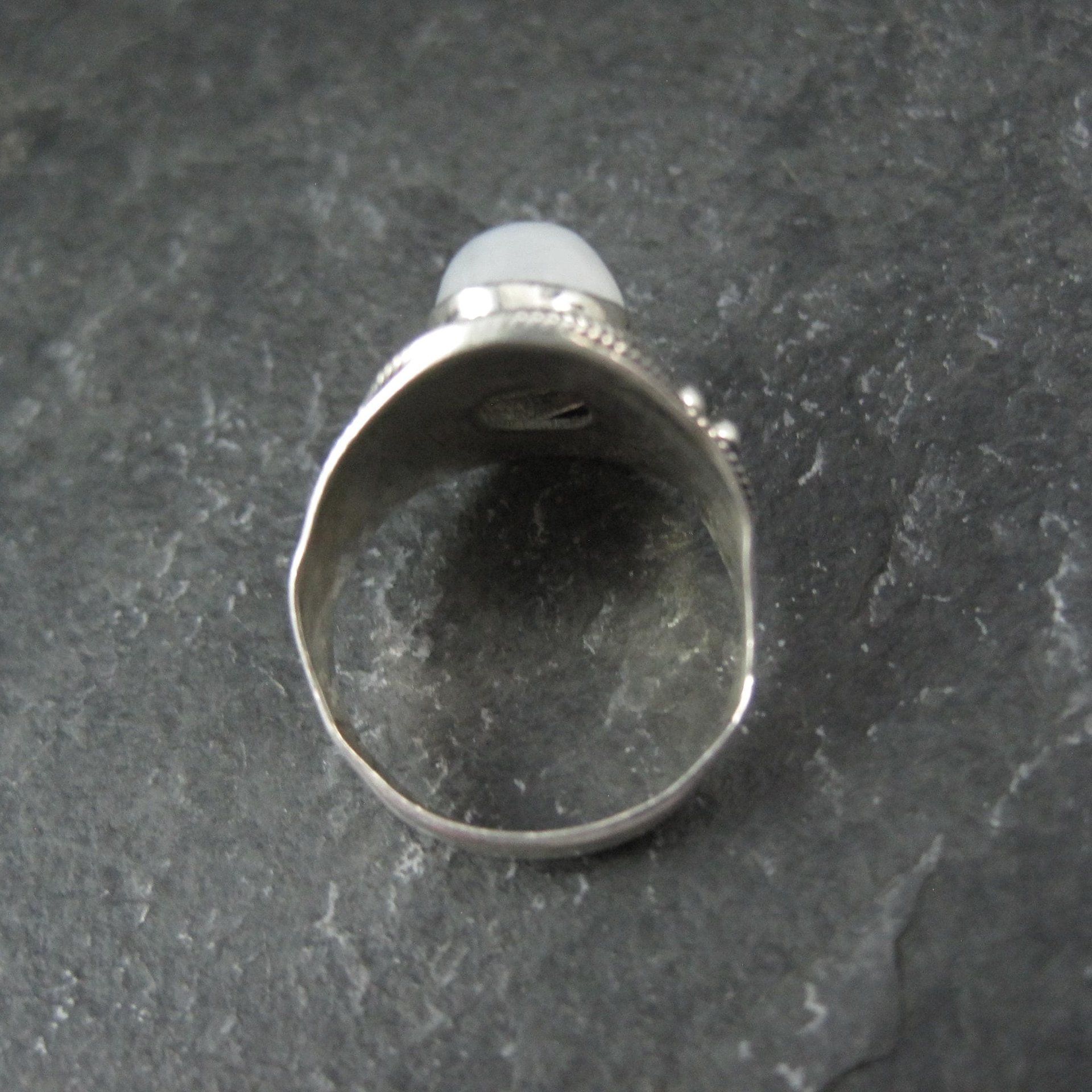 Sterling Silver Rainbow Moonstone Ring Size 7