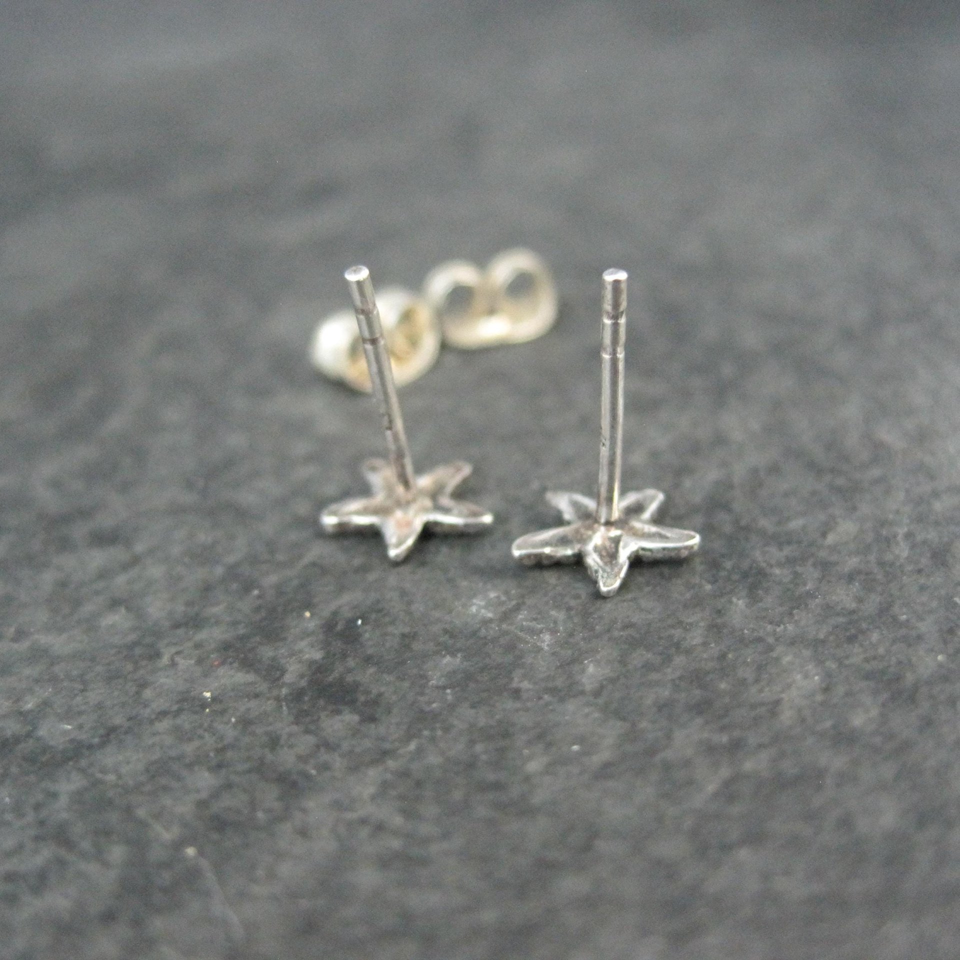 Tiny Vintage Sterling Starfish Earrings