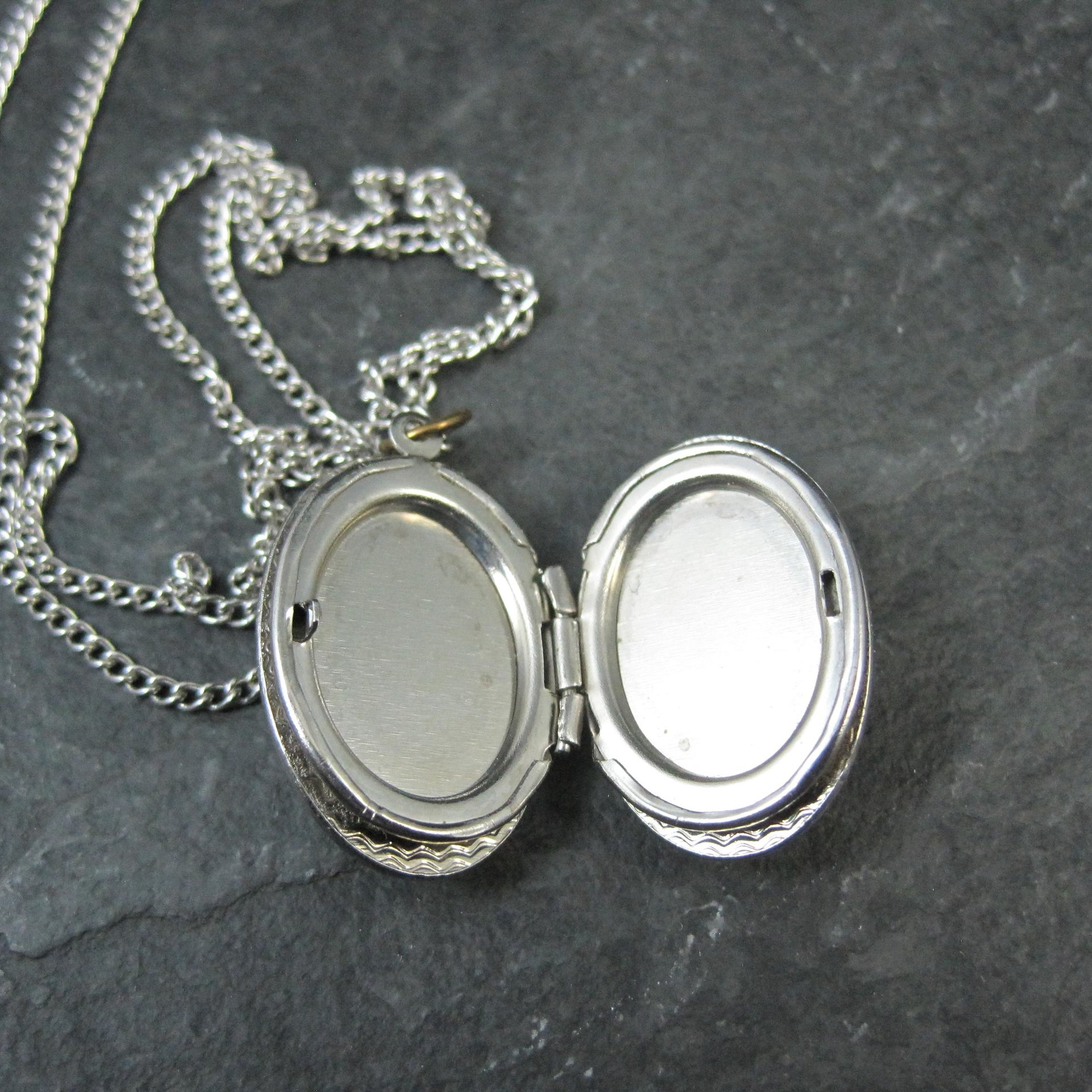 Vintage Etched Locket Pendant