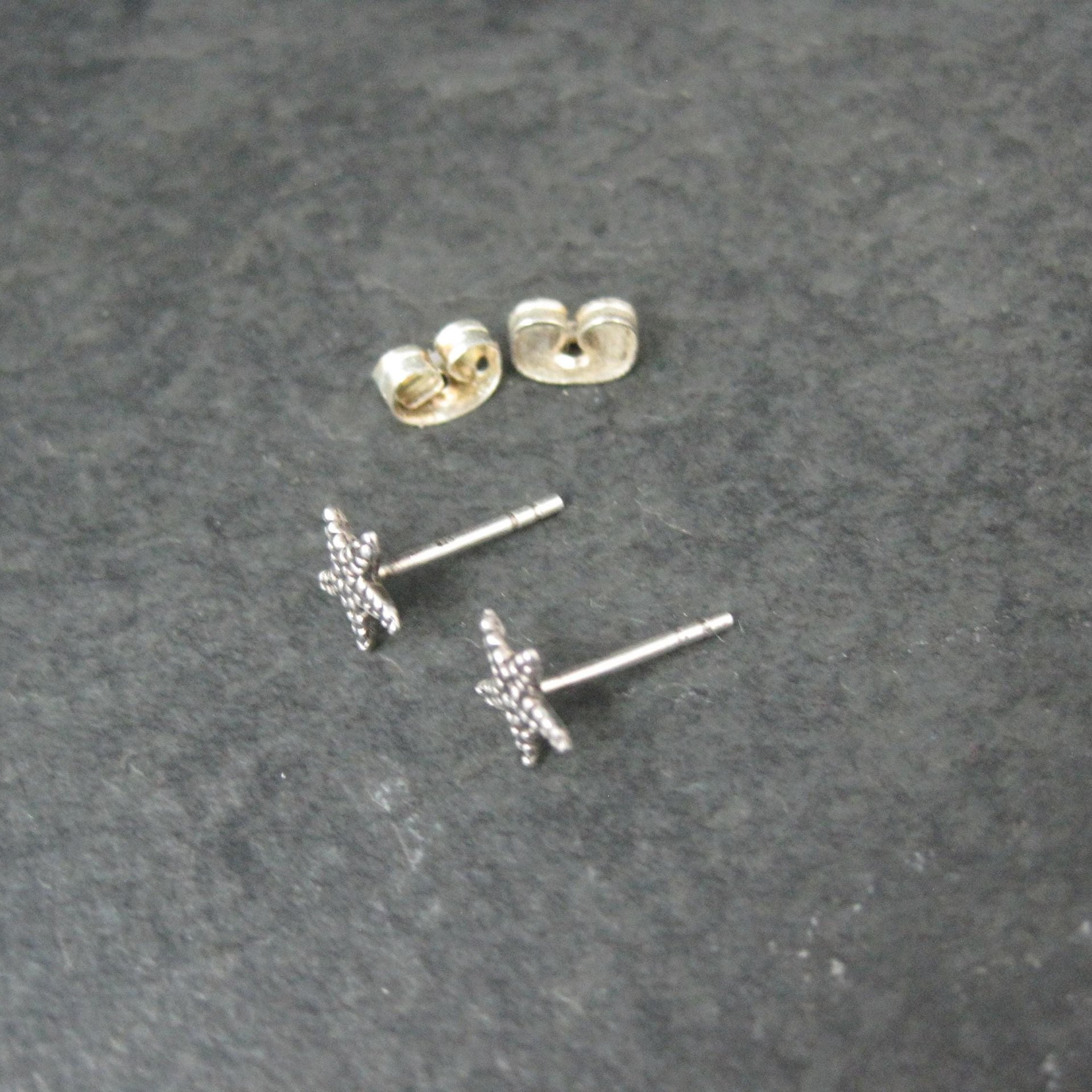 Tiny Vintage Sterling Starfish Earrings