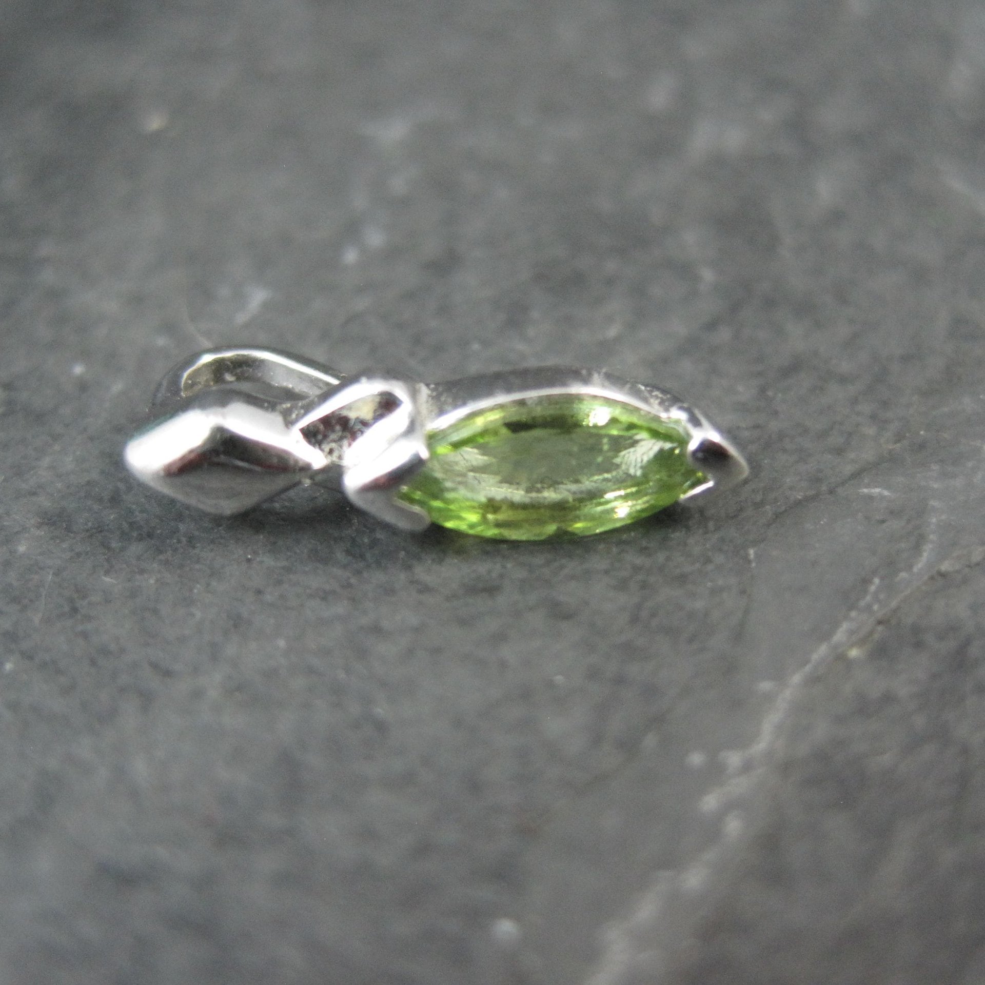 Tiny Sterling Peridot Pendant