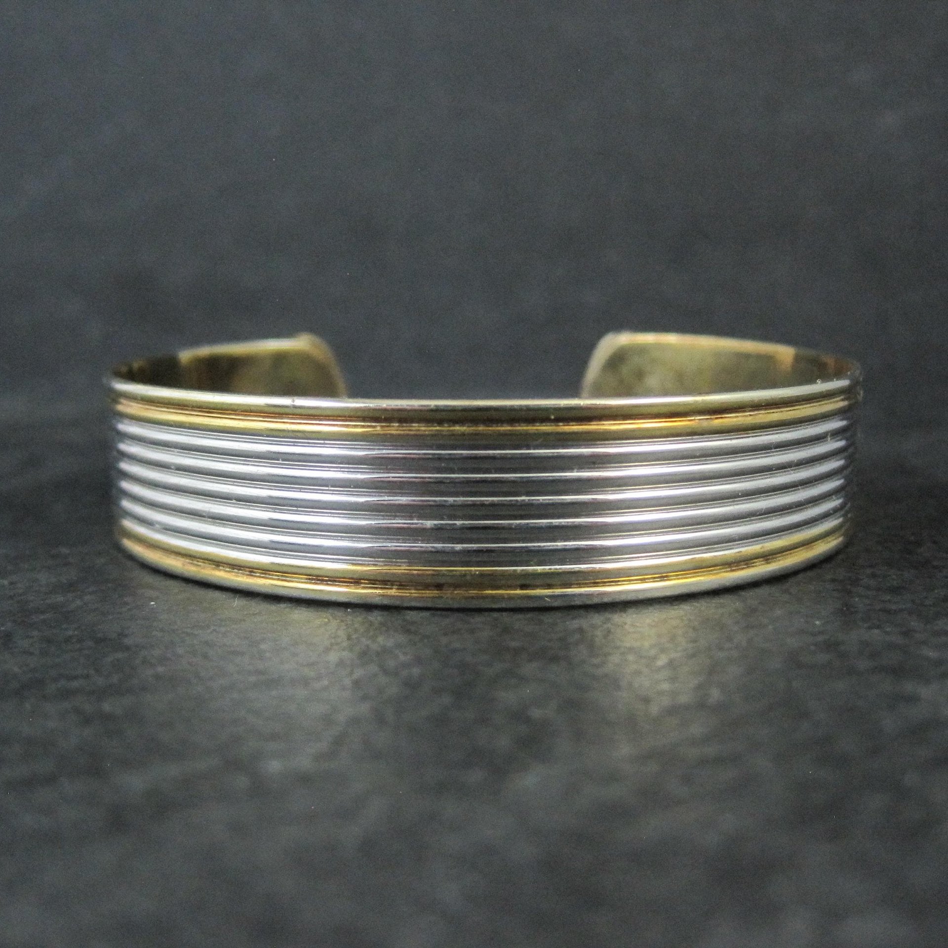 Italian Vermeil Sterling Cuff Bracelet 7 Inches