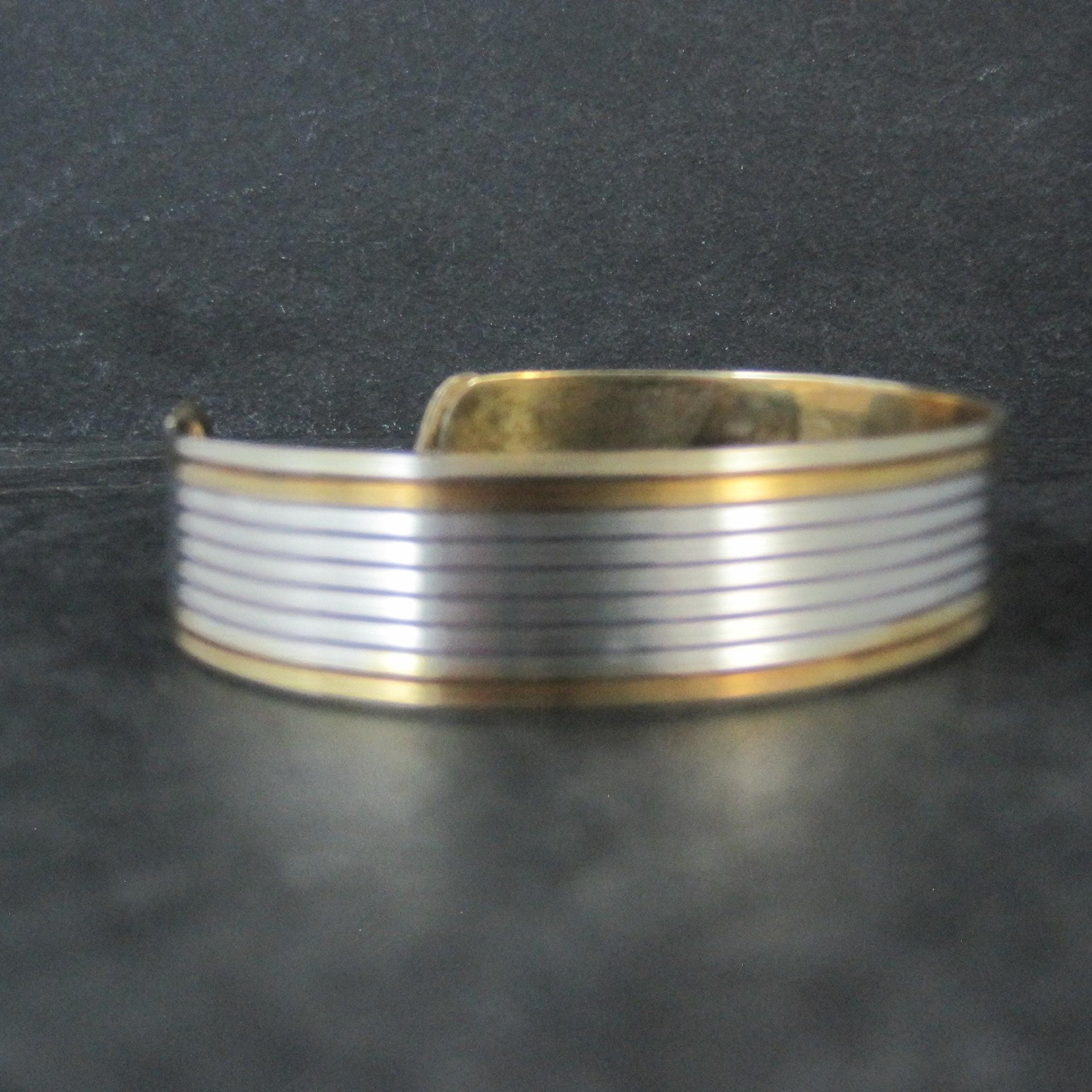 Italian Vermeil Sterling Cuff Bracelet 7 Inches