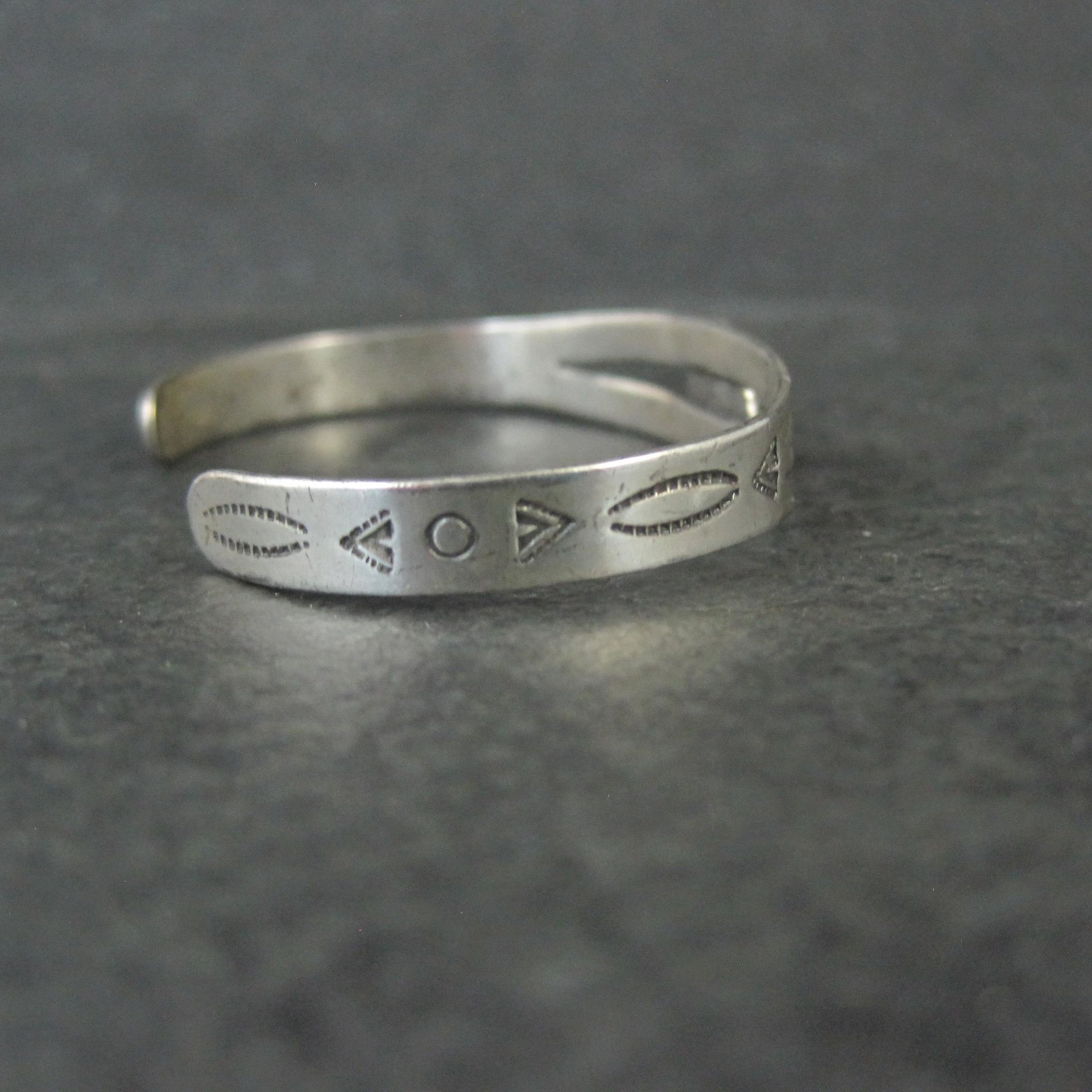 Vintage Sterling Thunderbird Cuff Bracelet Child Sized 4.25"