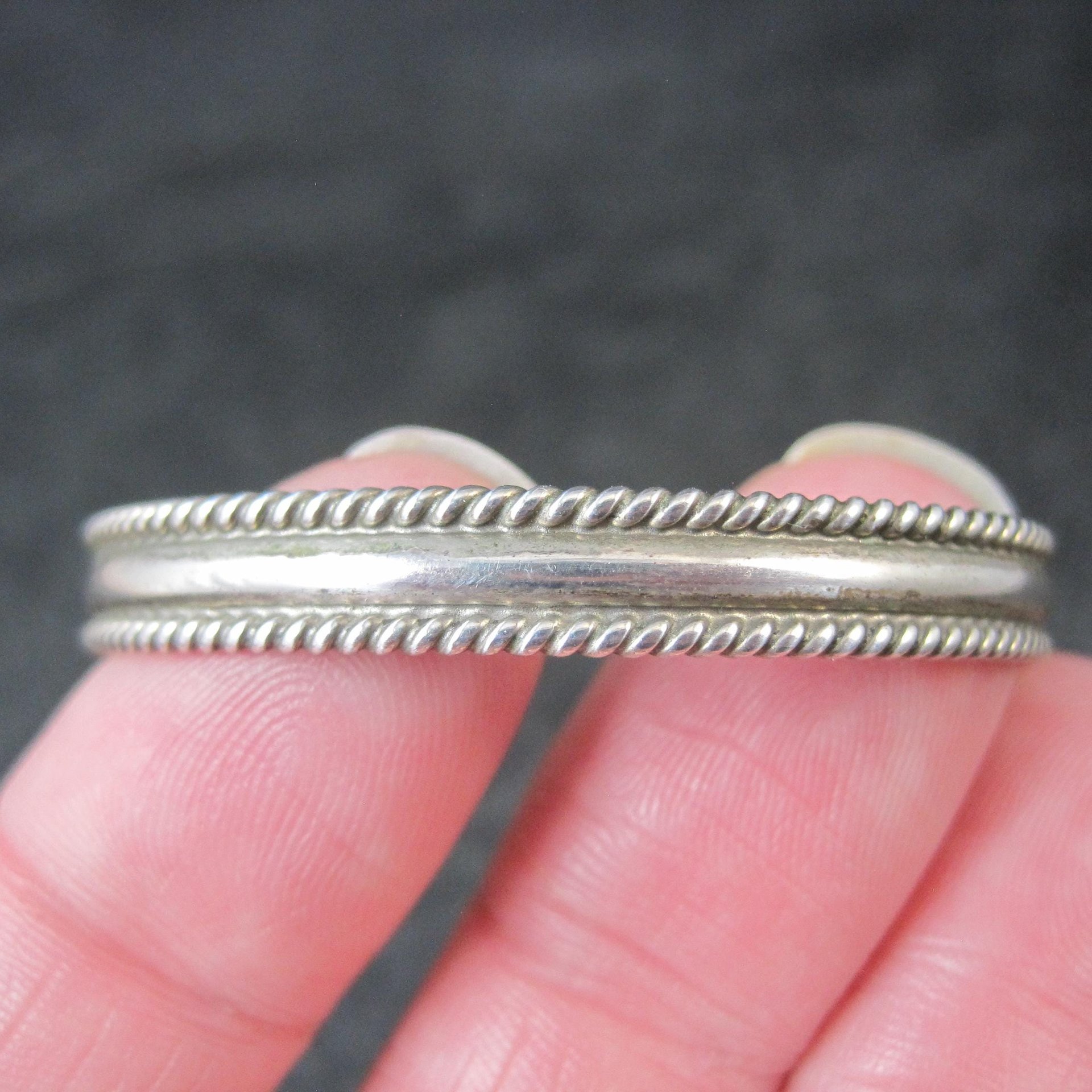 Childs Vintage Sterling Navajo Cuff Bracelet 4.5 Inches