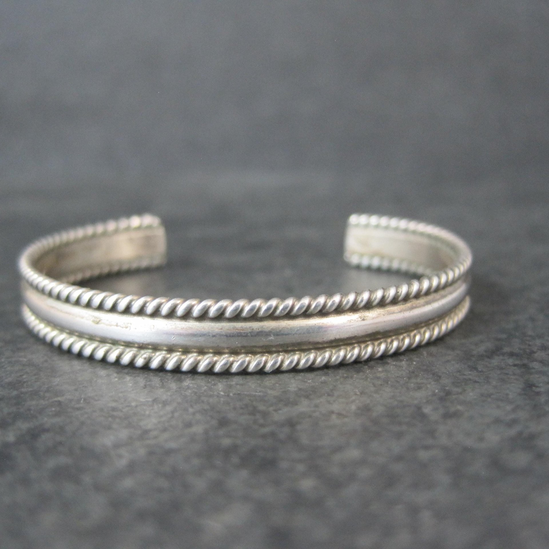 Childs Vintage Sterling Navajo Cuff Bracelet 4.5 Inches