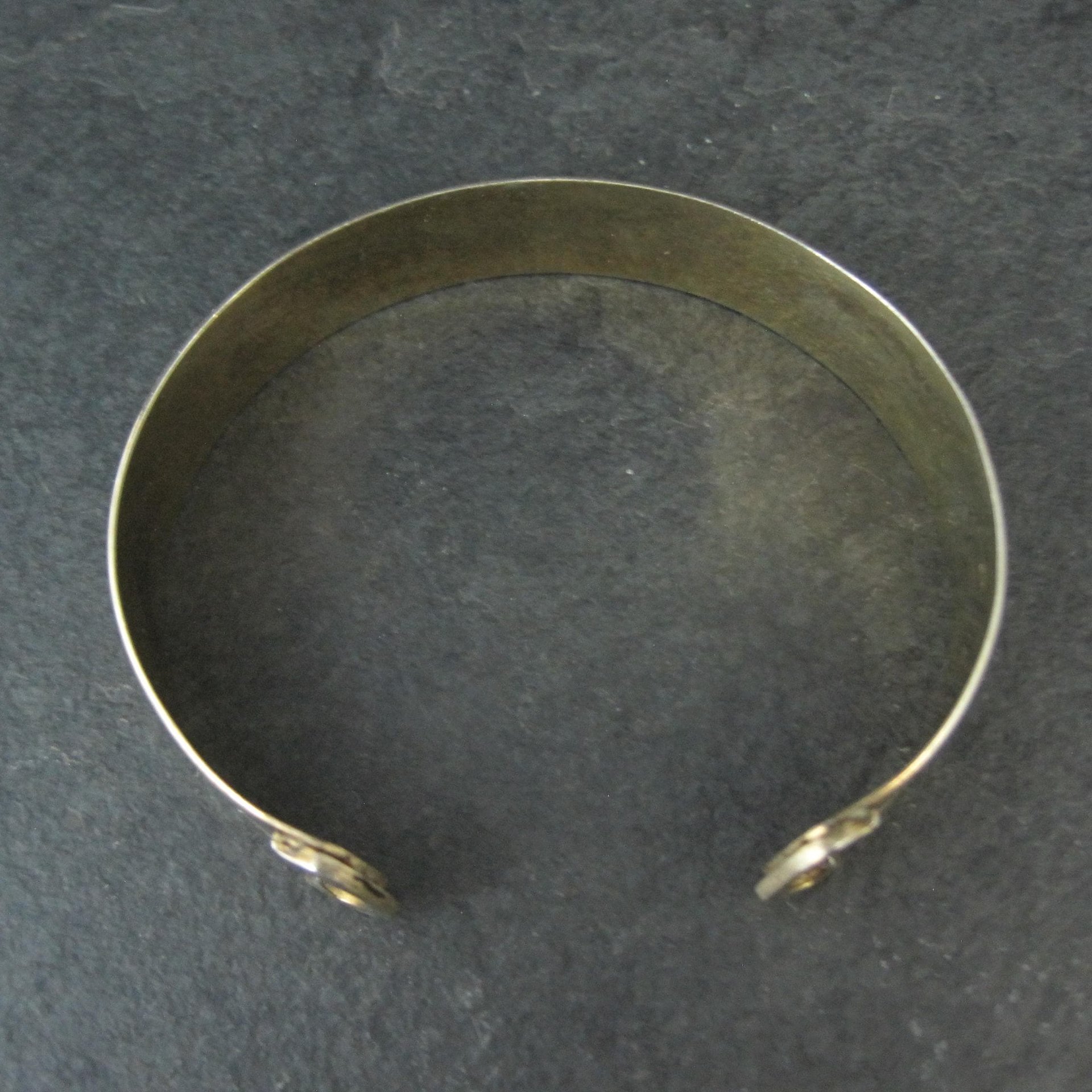 Italian Vermeil Sterling Cuff Bracelet 7 Inches