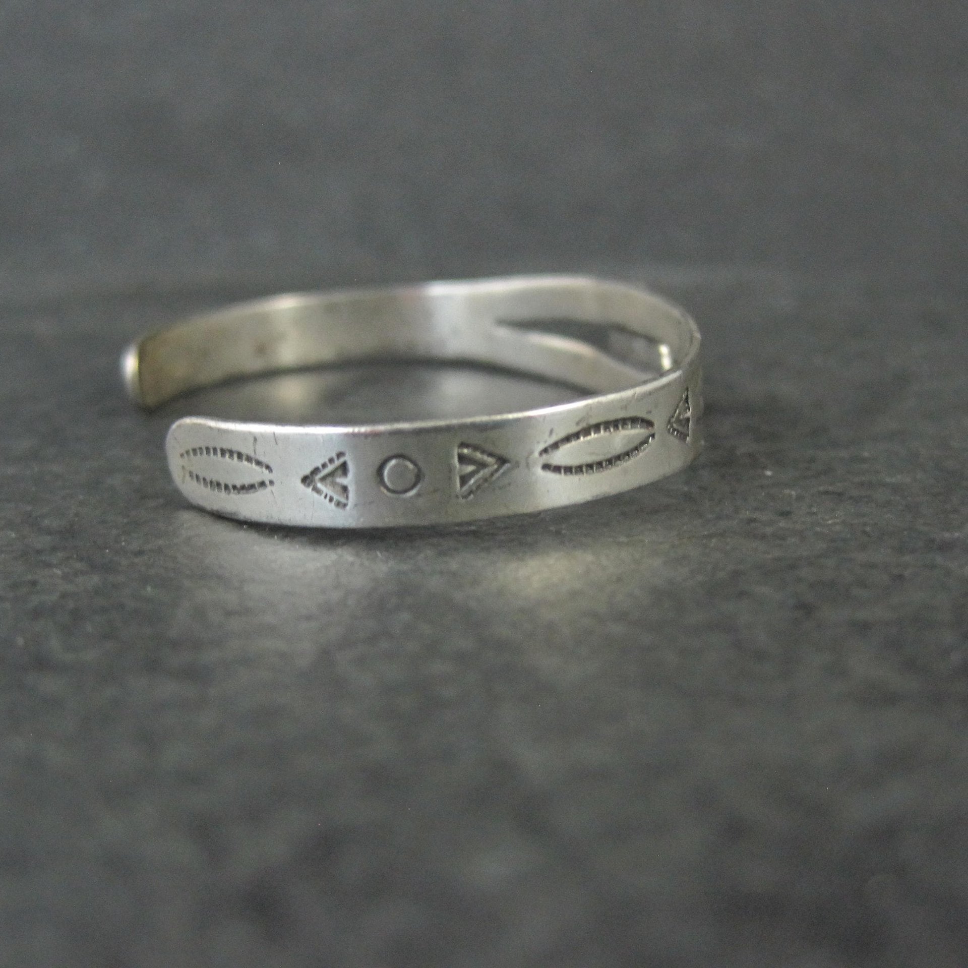 Vintage Sterling Thunderbird Cuff Bracelet Child Sized 4.25"