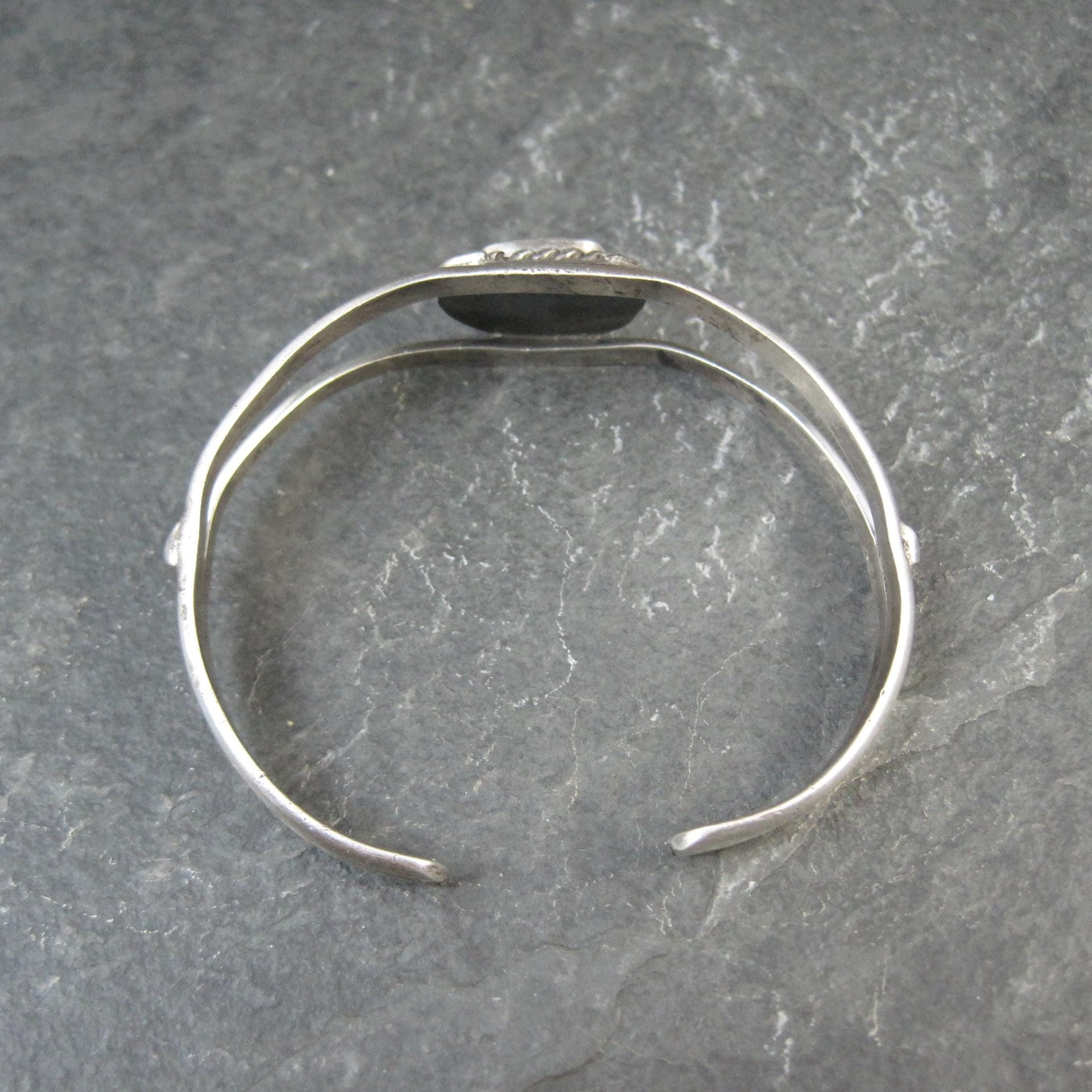 Navajo Child's Turquoise Cuff Bracelet 4.25" Sterling Silver