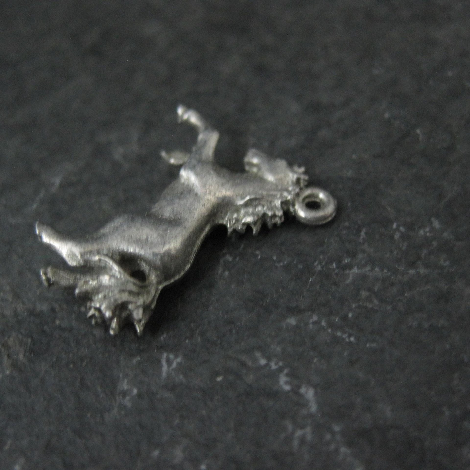 Tiny Pewter Rearing Horse Charm