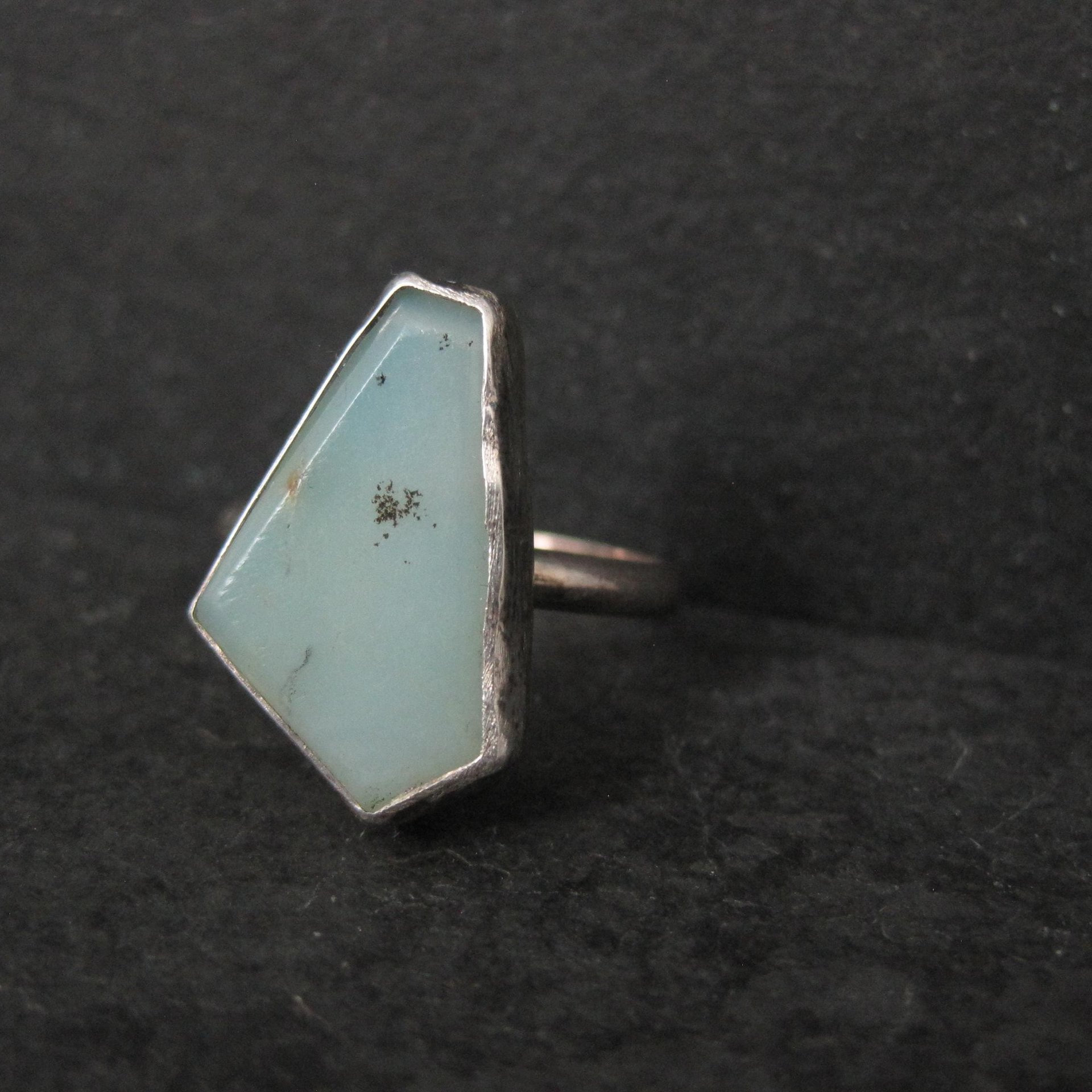 Handmade Vintage Sterling Quartz Ring Size 10