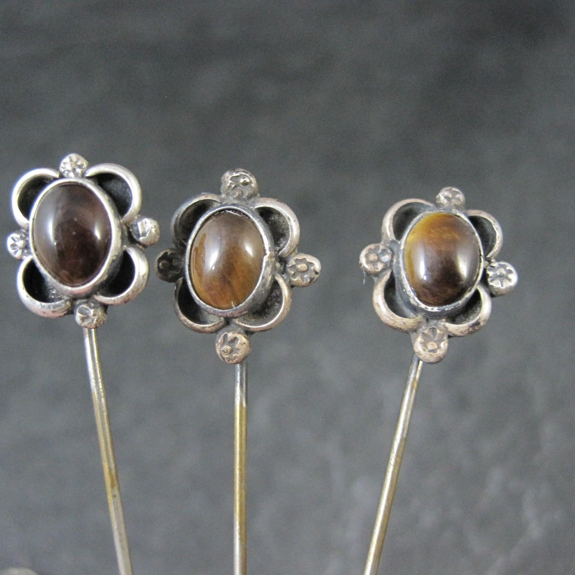 Wholesale Lot of 12 Vintage Southwestern Sterling Silver Stick Pins