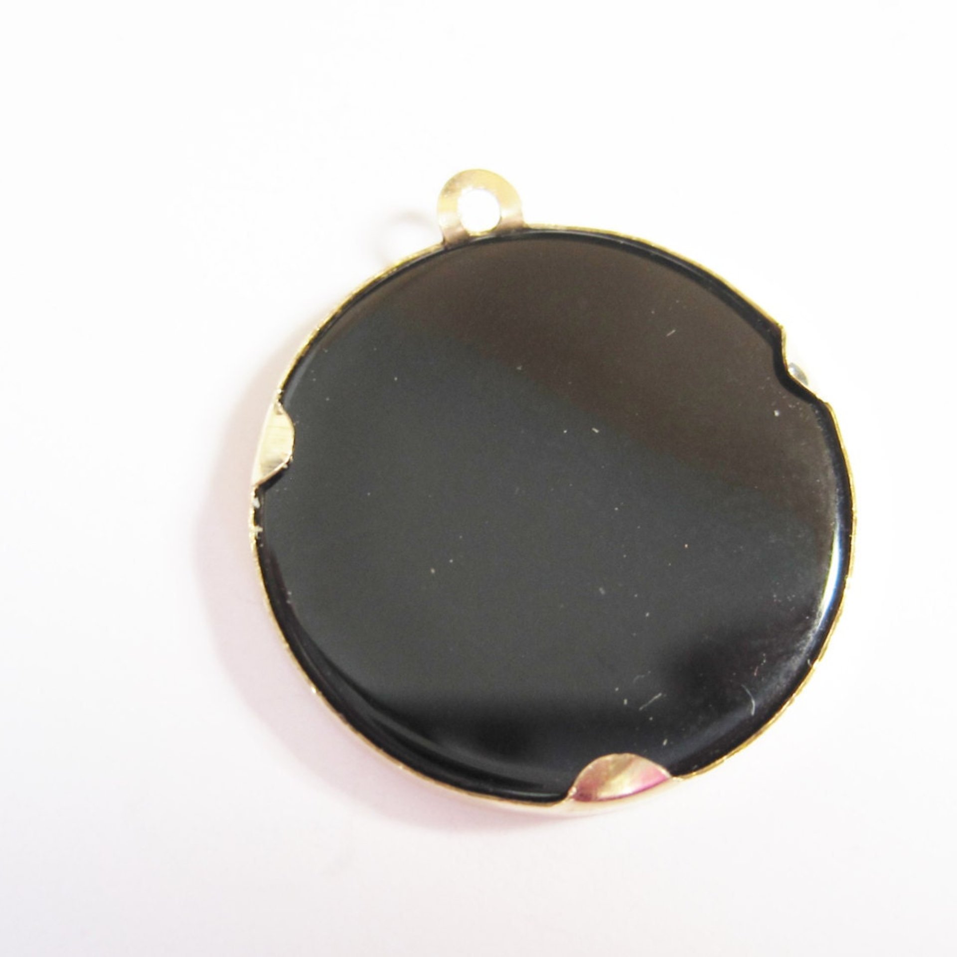 Vintage 10K Onyx #1 Mom Charm Pendant