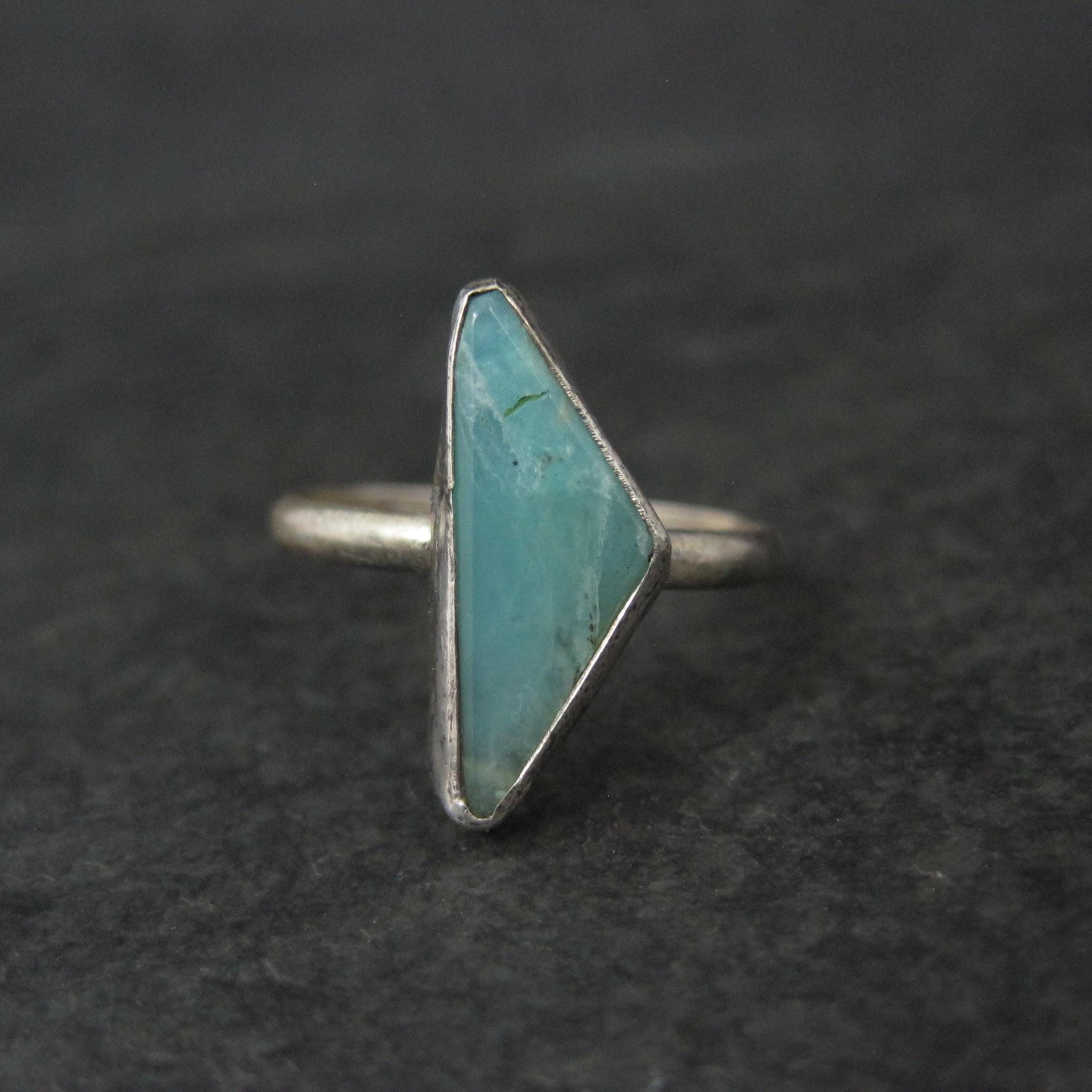 Handmade Vintage Sterling Quartz Ring Size 10