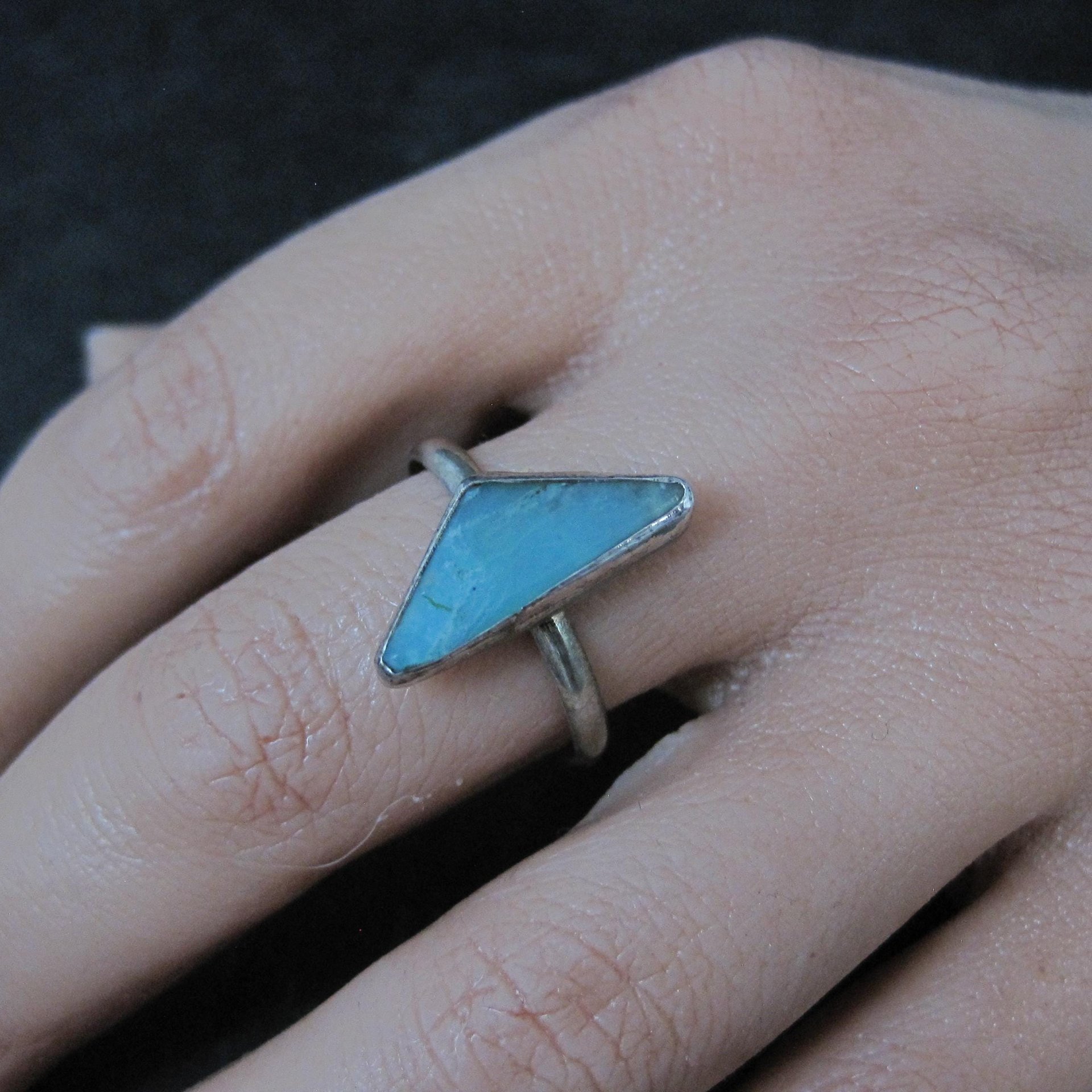 Handmade Vintage Sterling Quartz Ring Size 10