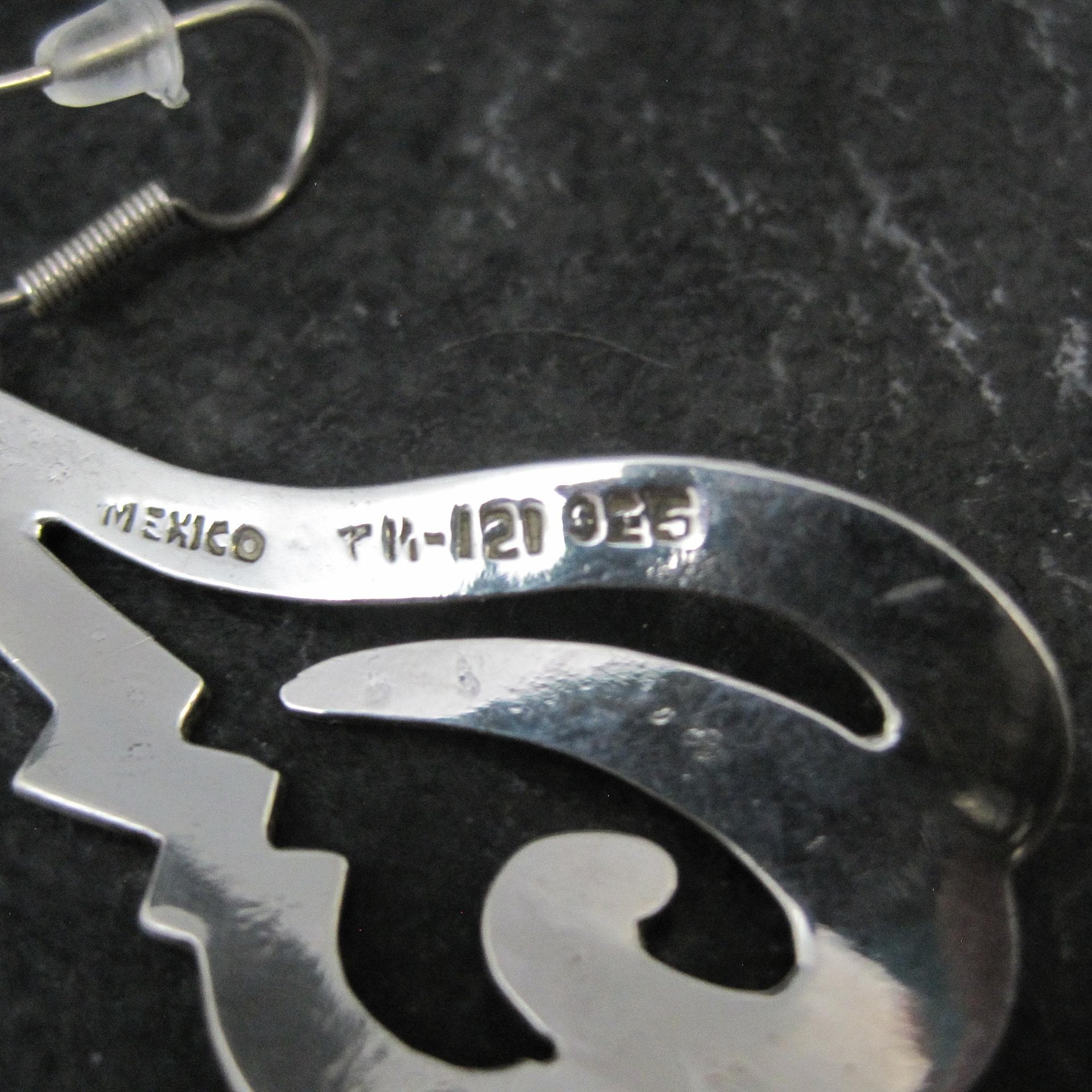 Mid Century Mexican Sterling Silver Earrings